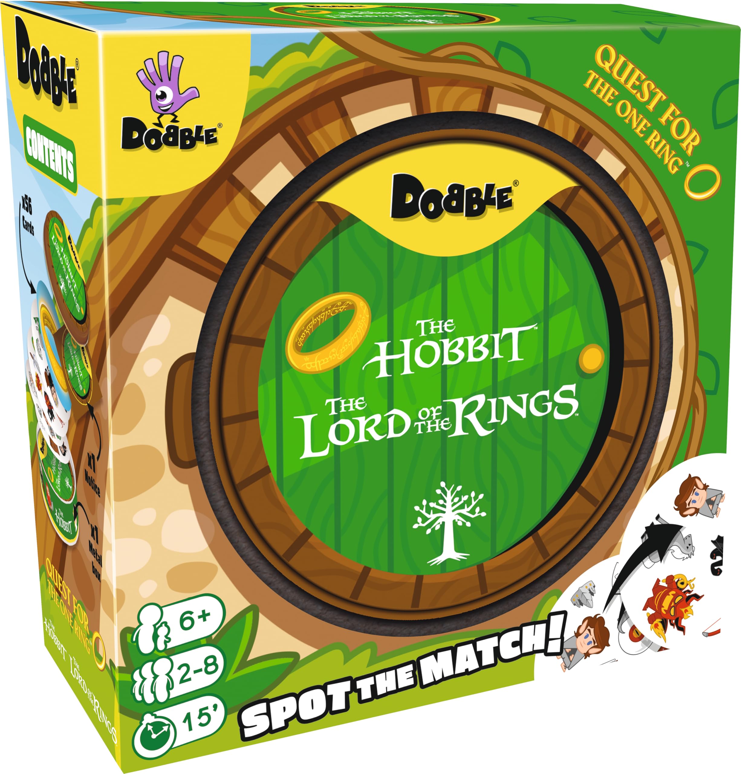 Asmodee Dobble Herr der Ringe – Suche nach dem Einen Ring – Kartenspiel