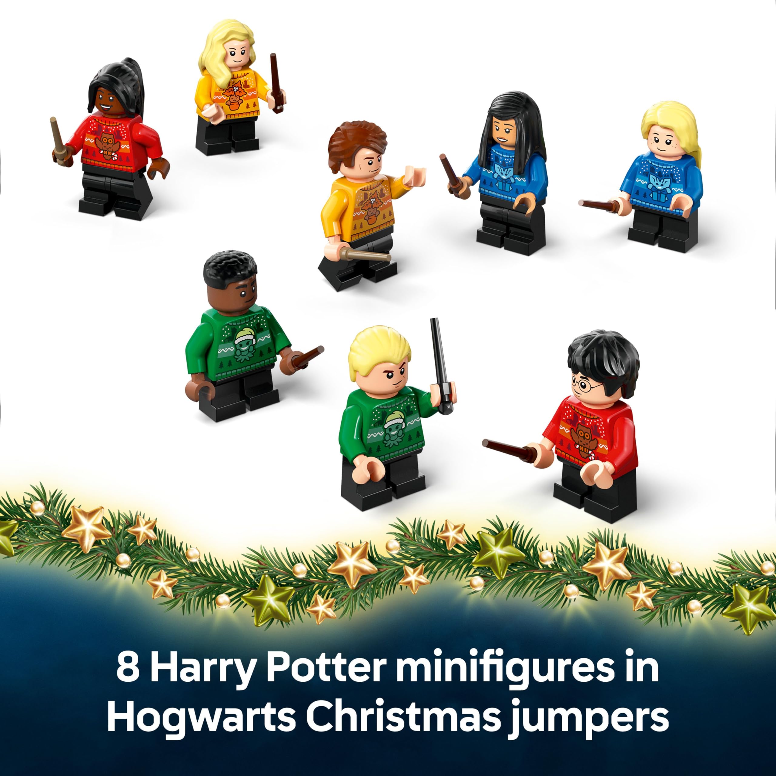 LEGO Harry Potter Adventskalender 2025 – 278-teiliges Bauset mit 8 Minifiguren & 6 Kreaturen für 7+