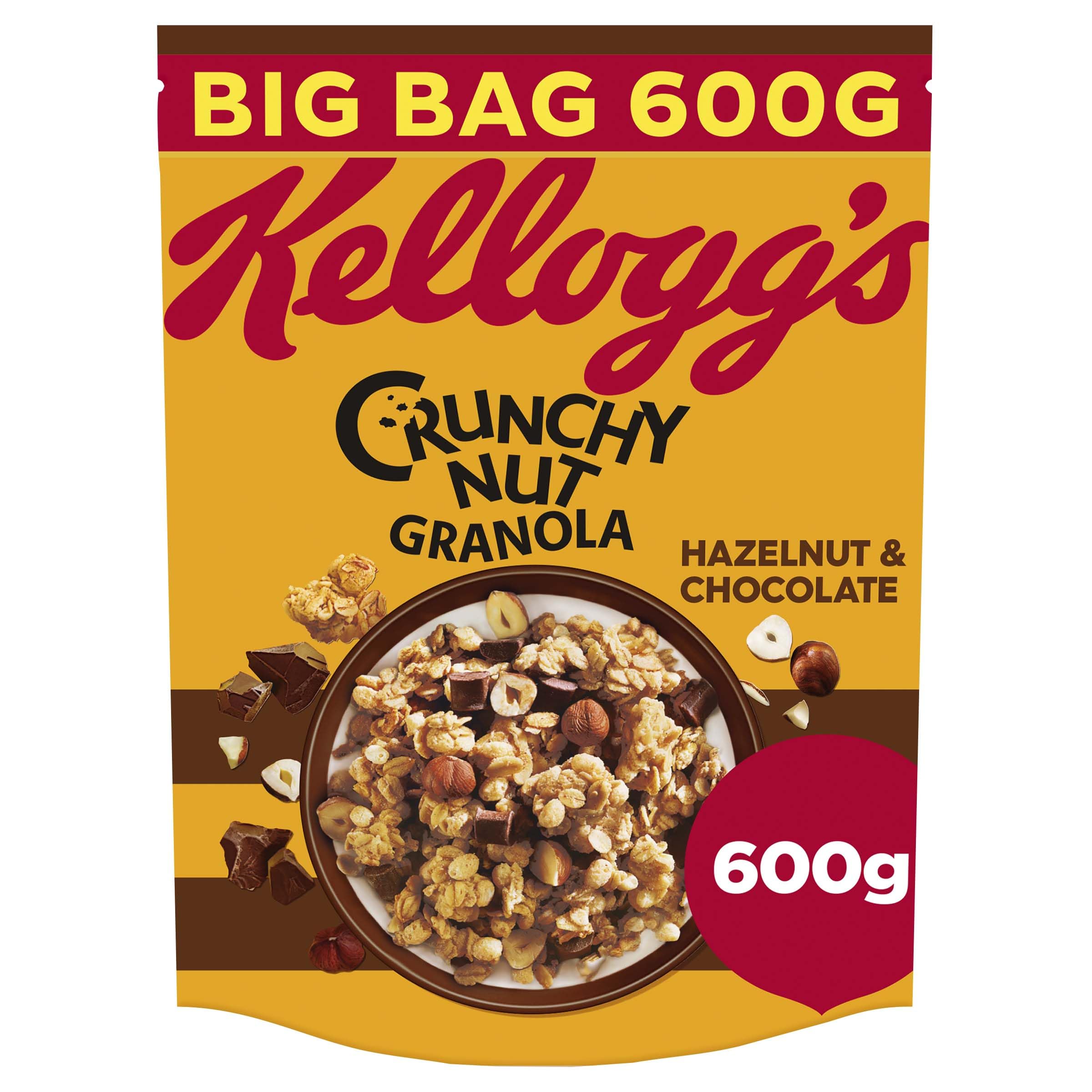 Kellogg's Crunchy Nut Haselnüsse & Schokoladen-Granola, 600 g