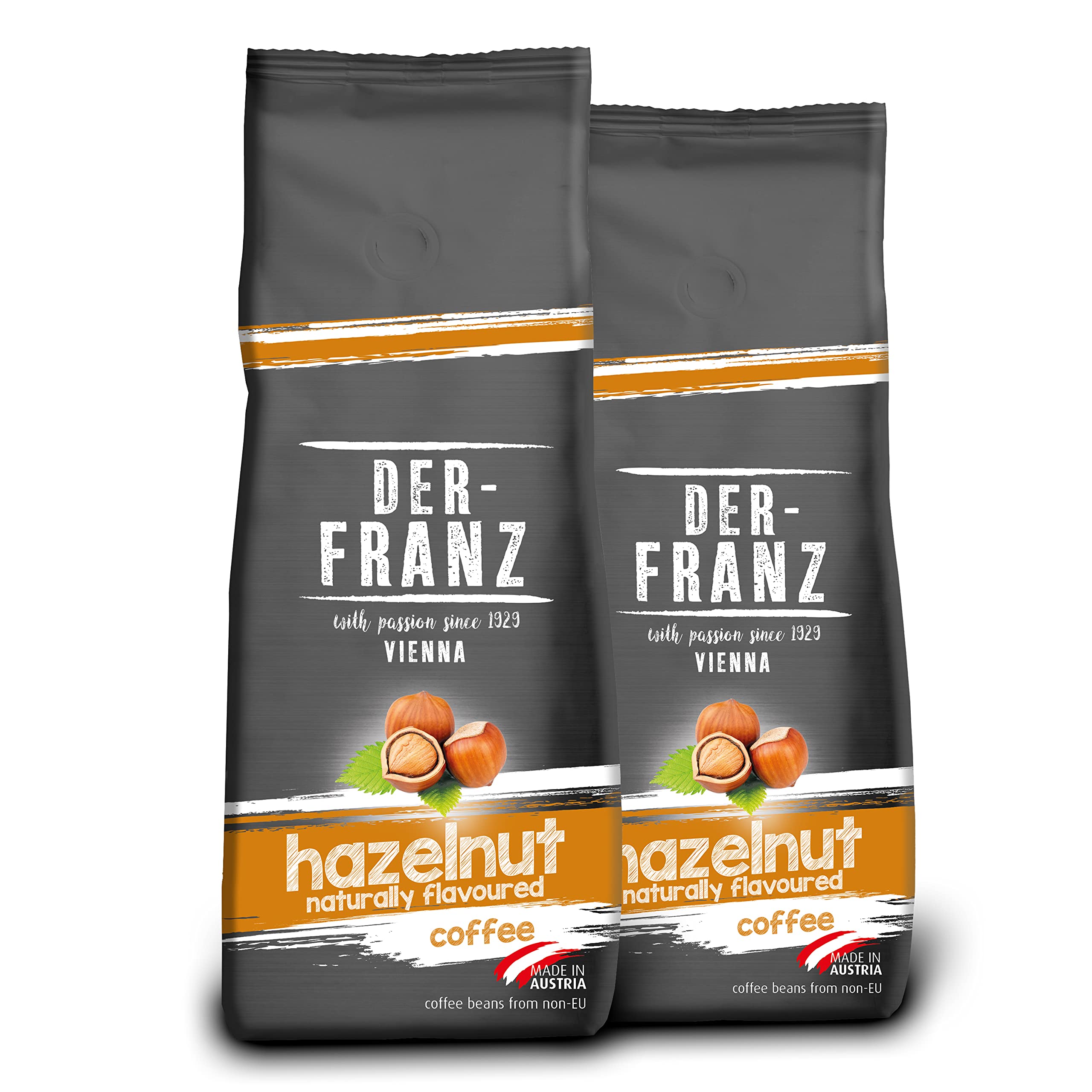 Der-Franz Kaffee Medium Roast mit natürlicher Haselnuss, gemahlen, 2 x 500 g