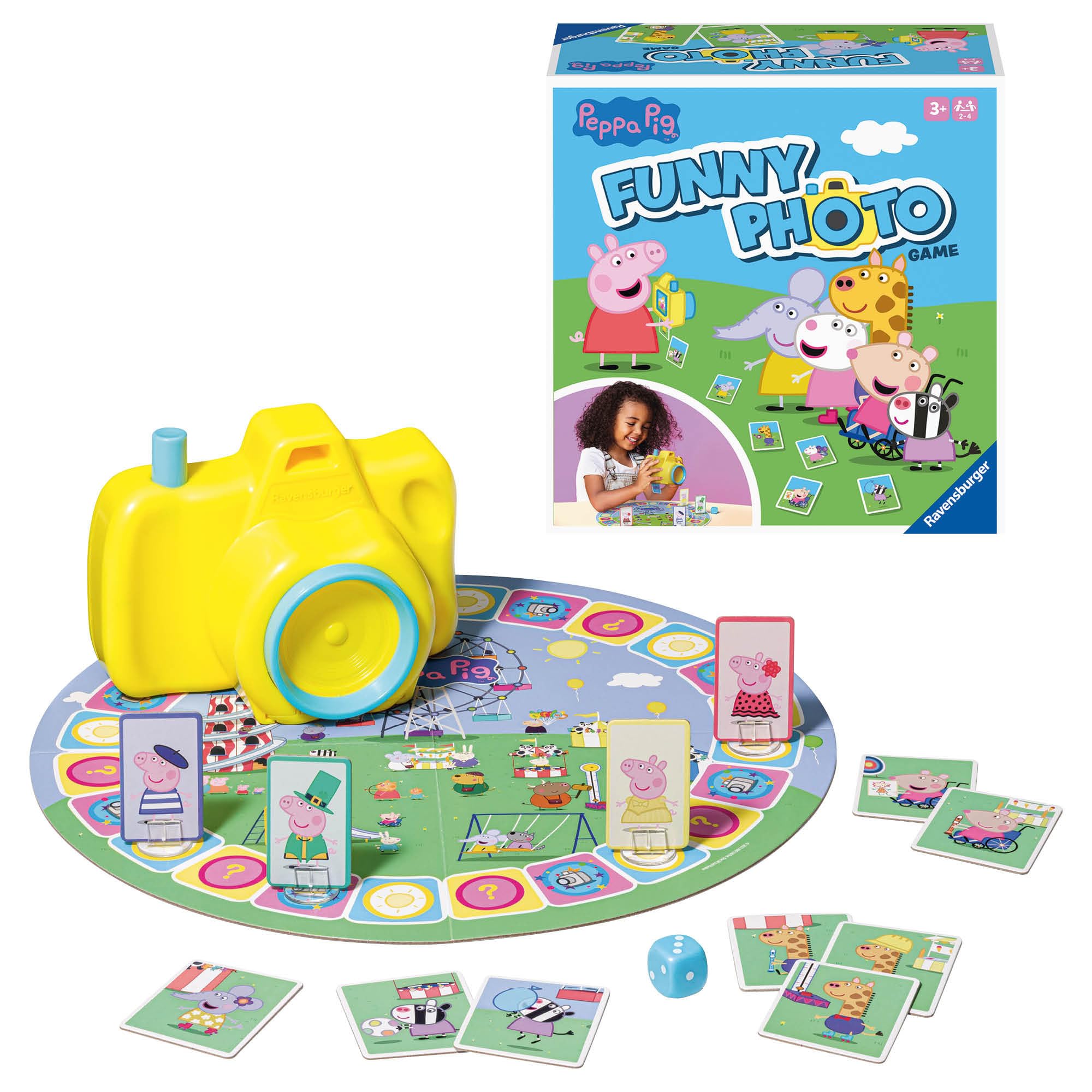 Ravensburger Peppa Pig Lustiges Foto-Kinderspiel – Brettspiel für Kinder, 2–4 Spieler