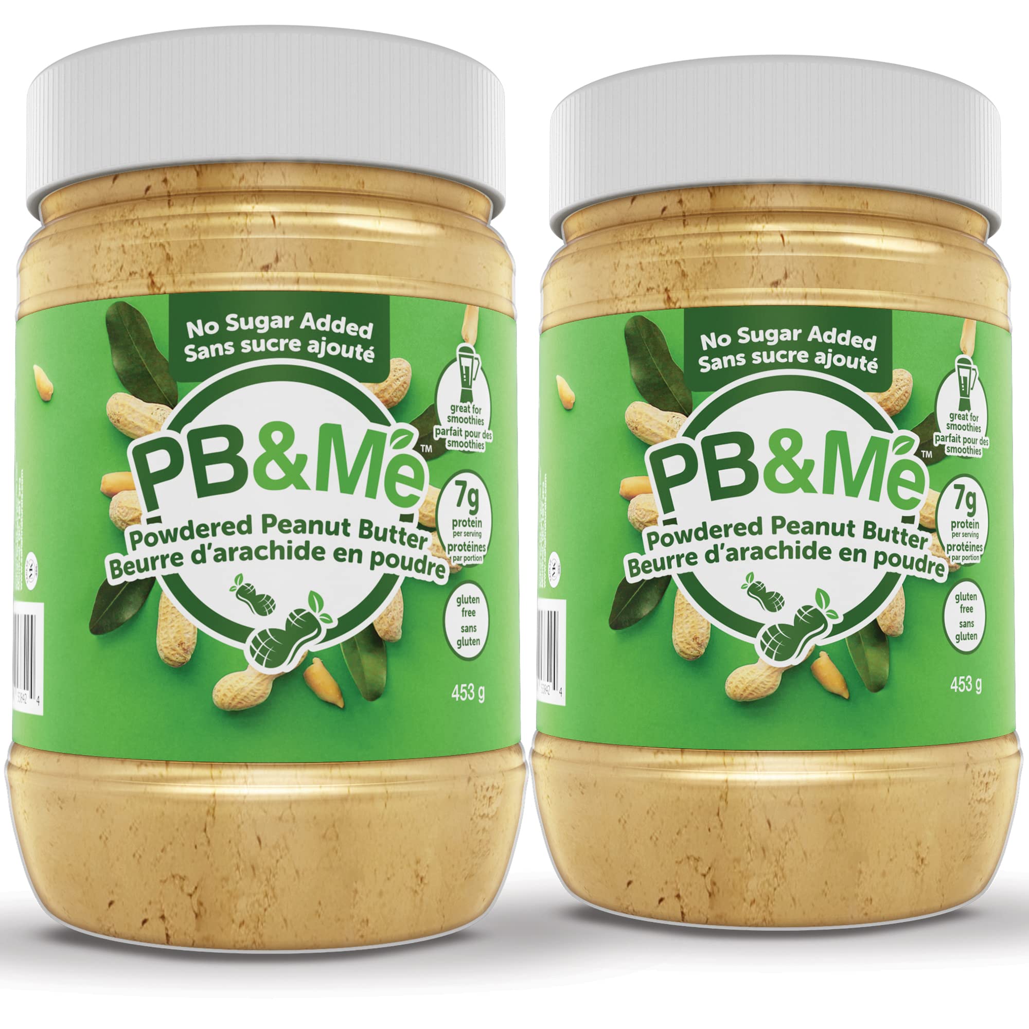 PB&Me Erdnussbutterpulver, ohne Zuckerzusatz, glutenfrei, 0,906 kg, 2er-Pack