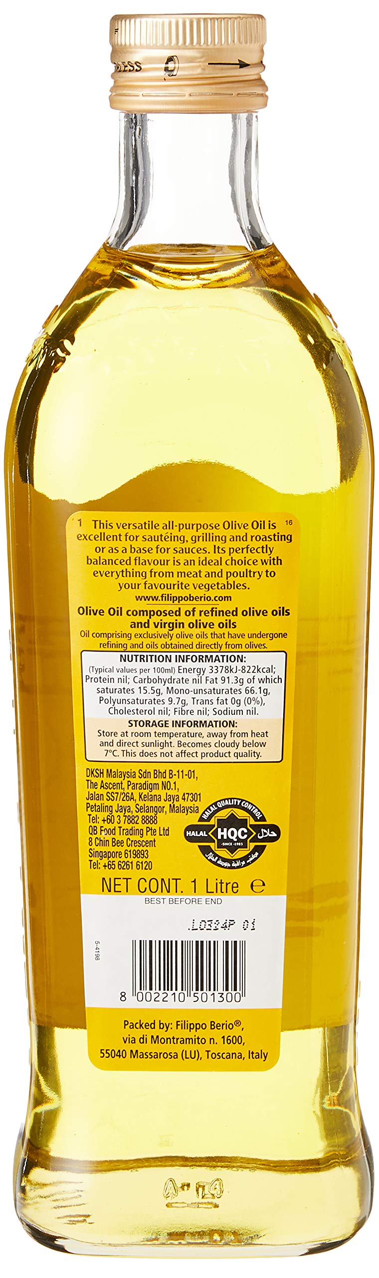 Filippo Berio Classico Olivenöl (1 Liter Glasflasche)