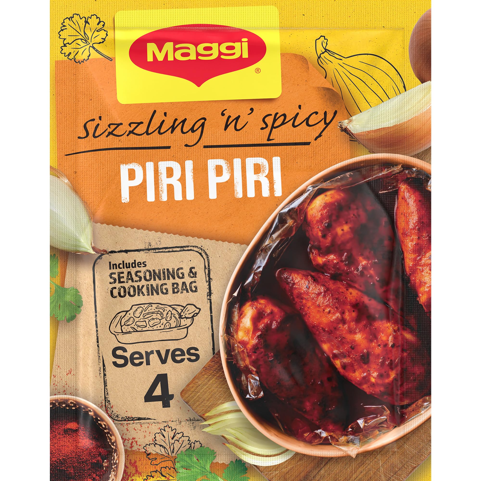 MAGGI So Juicy Smokey Piri Piri Chicken Rezeptmischung 27g