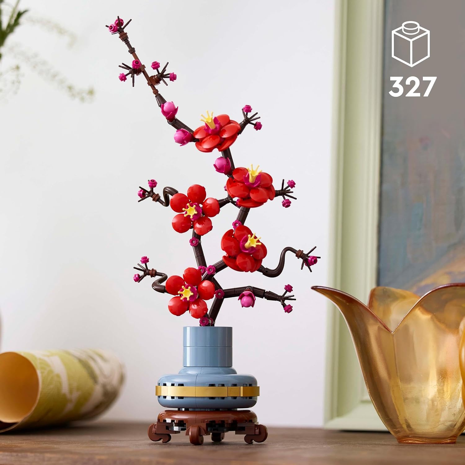 LEGO Icons Pflaumenblüten-Bauset – 327-teiliger Modellbausatz für Erwachsene zum entspannten Bauen