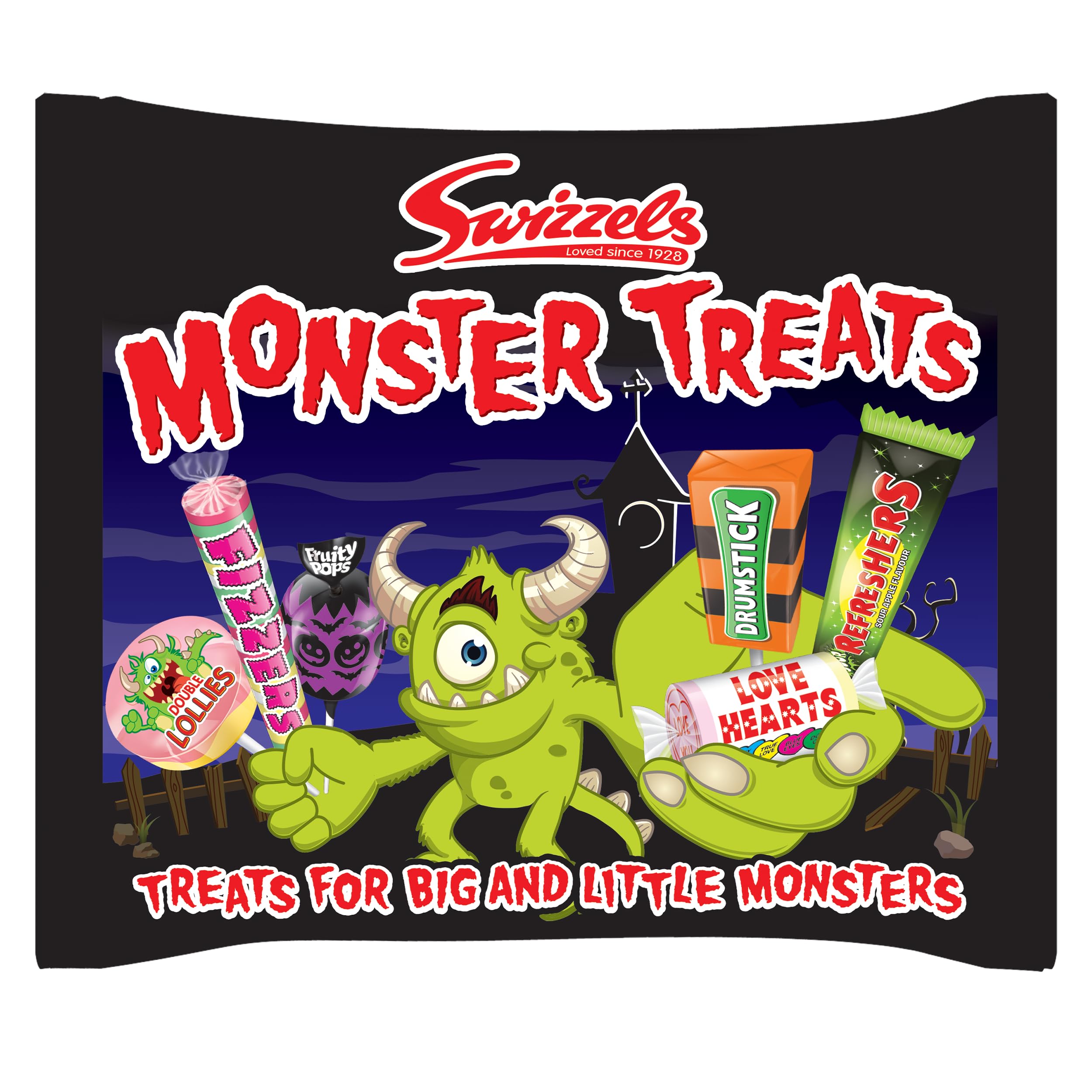 Swizzels Monster Treats Beutel 440 g – Perfekte Halloween-Süßigkeiten, lustige Swizzels C
