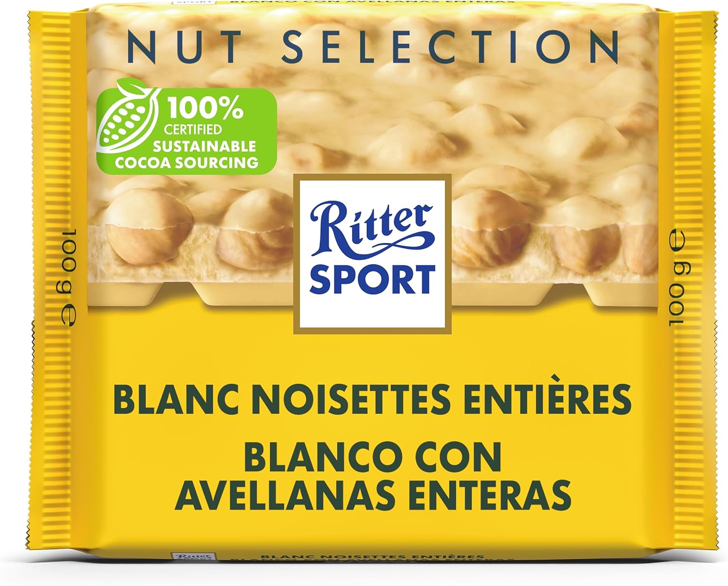 Ritter Sport Weiße Vollnuss-Schokolade 100 g (10er-Packung)