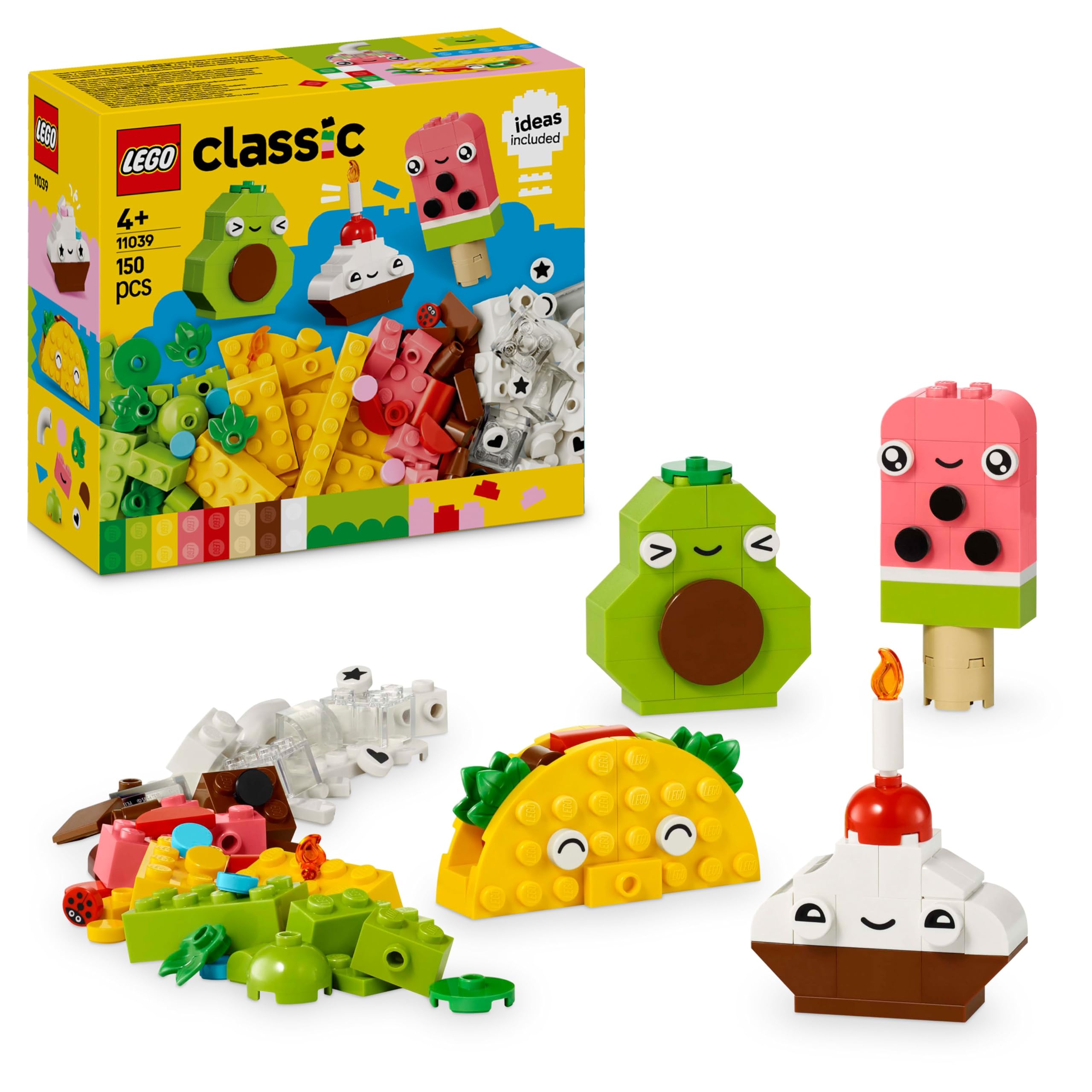 LEGO Classic Creative Food Friends Spielset – Bauspielzeug für Kinder ab 4 Jahren
