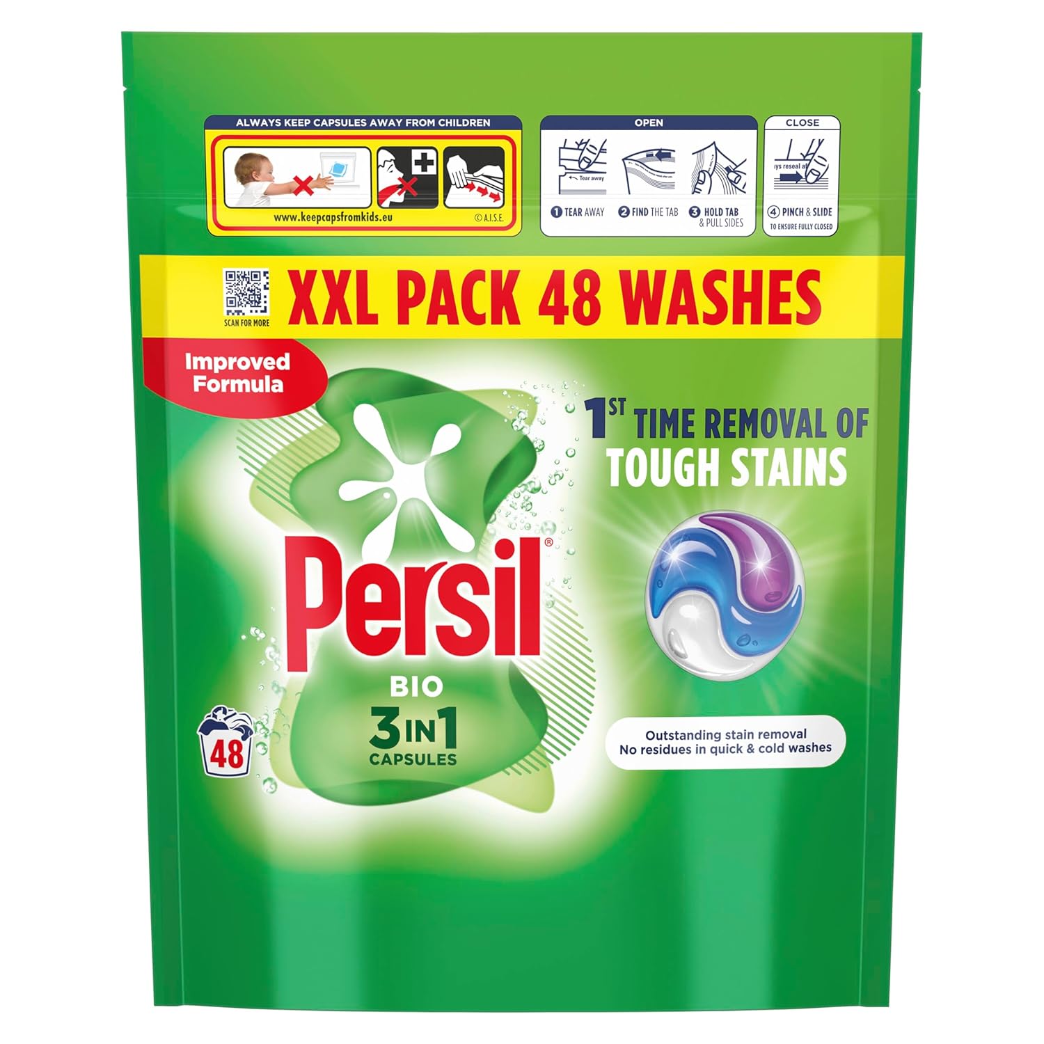 Persil - Bio 3 in 1 Waschkapseln 48 Wäschen