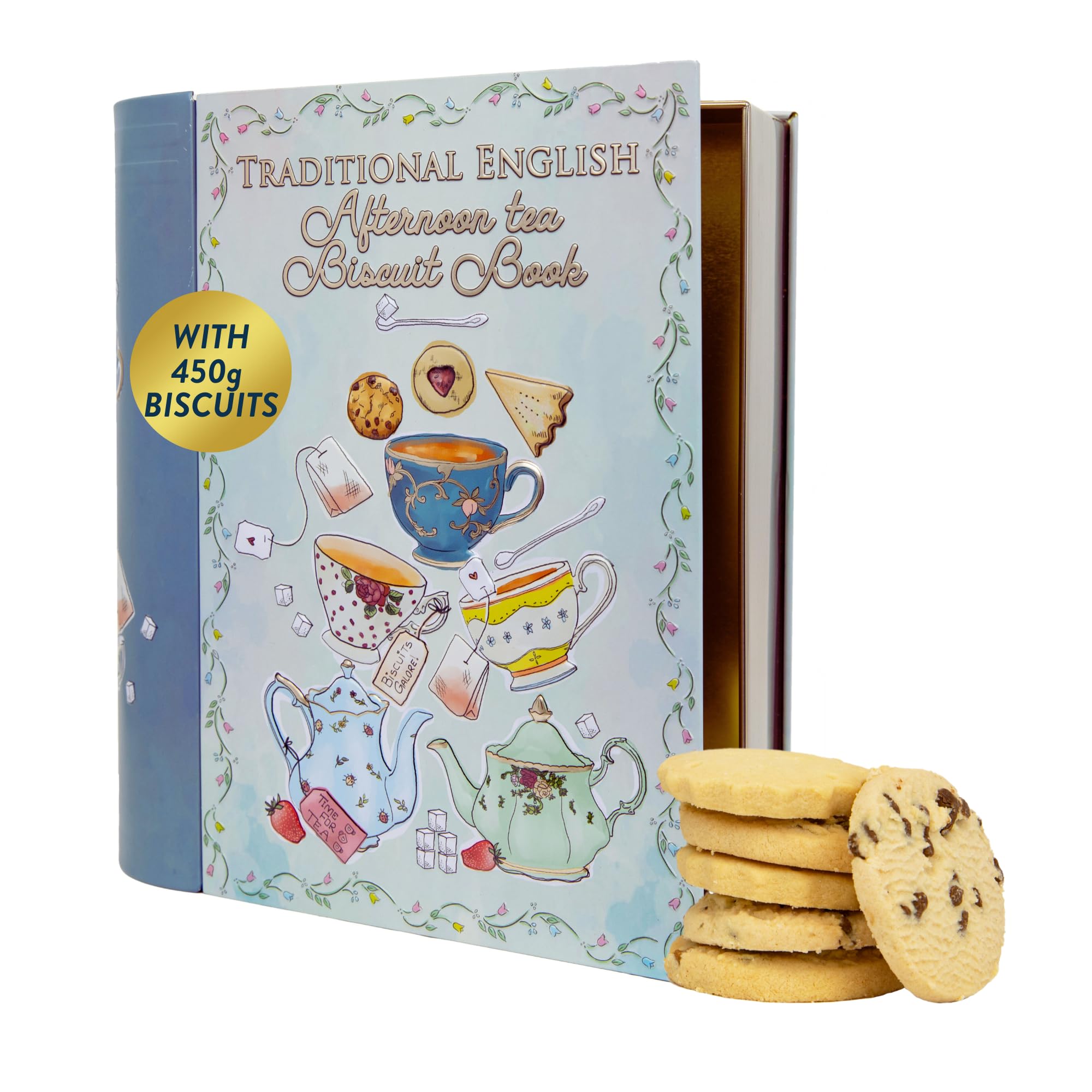 Keksdose mit Buch zum Nachmittagstee, Geschenk – Weihnachtsleckereien und Snacks-Set von Scotti