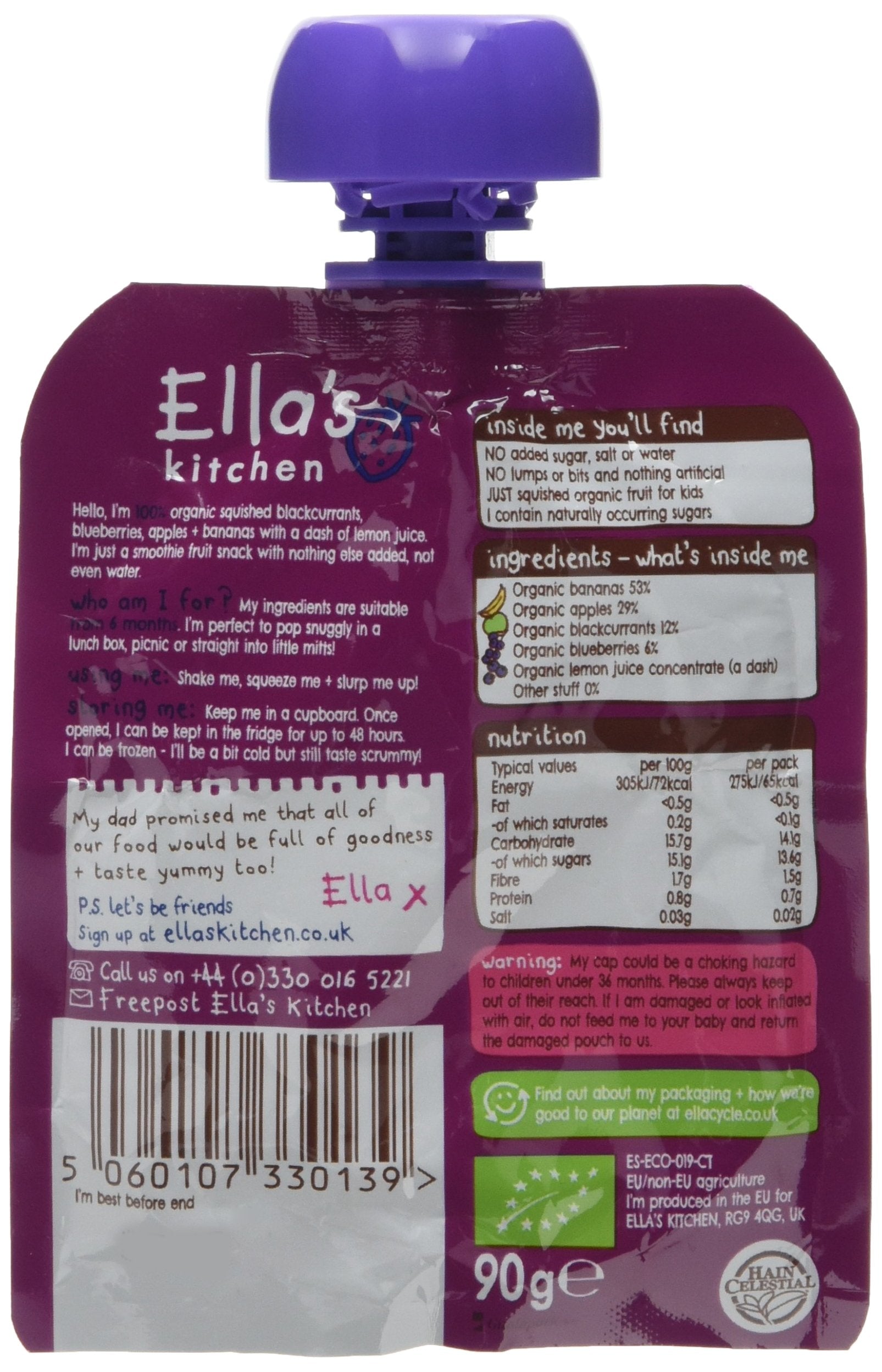 Ella's Kitchen - Der Purple One Frucht-Smoothie 5 x 90g
