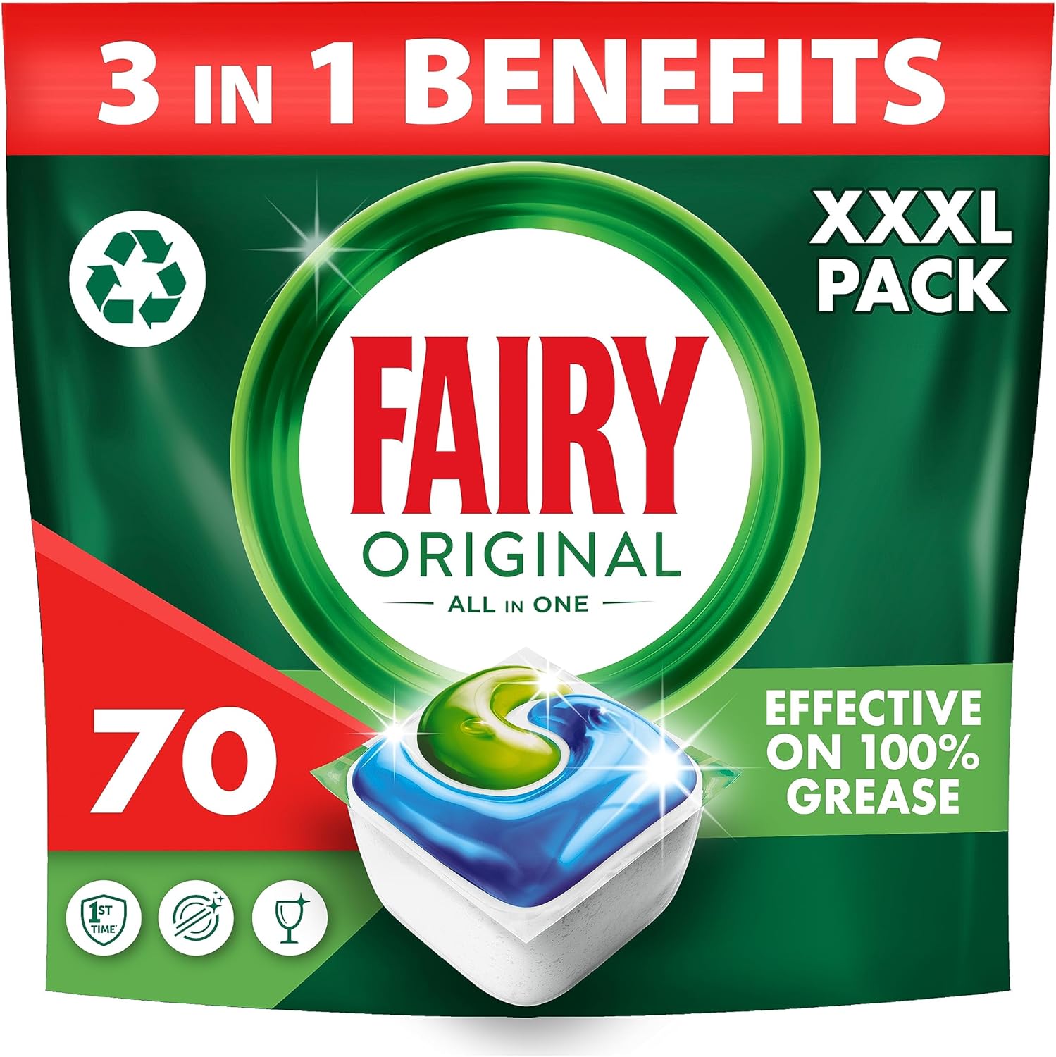 Fairy Original All-in-1 Geschirrspültabs (70 Tabs)