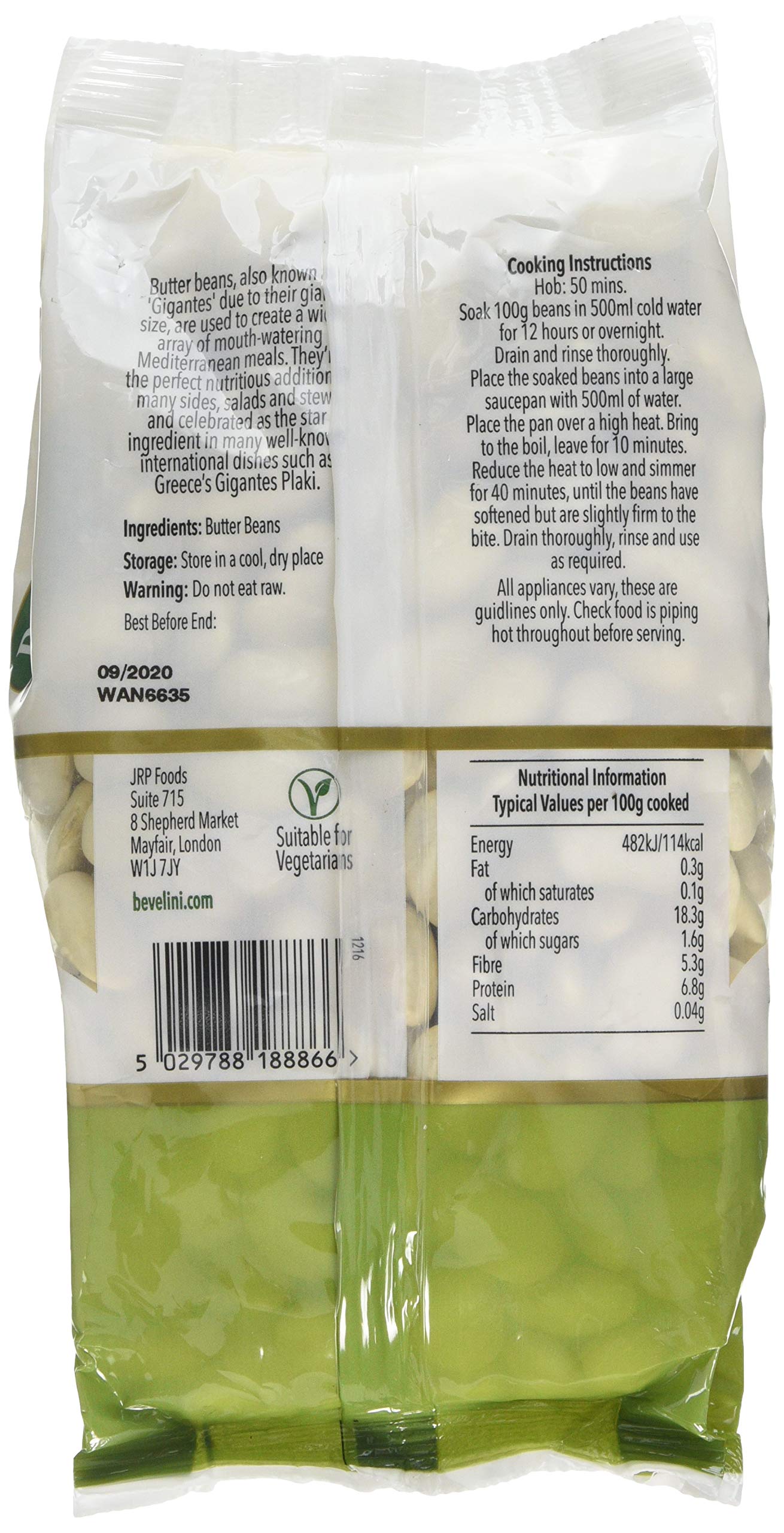 Bevelini Butterbohnen (Gigantes), 500 g