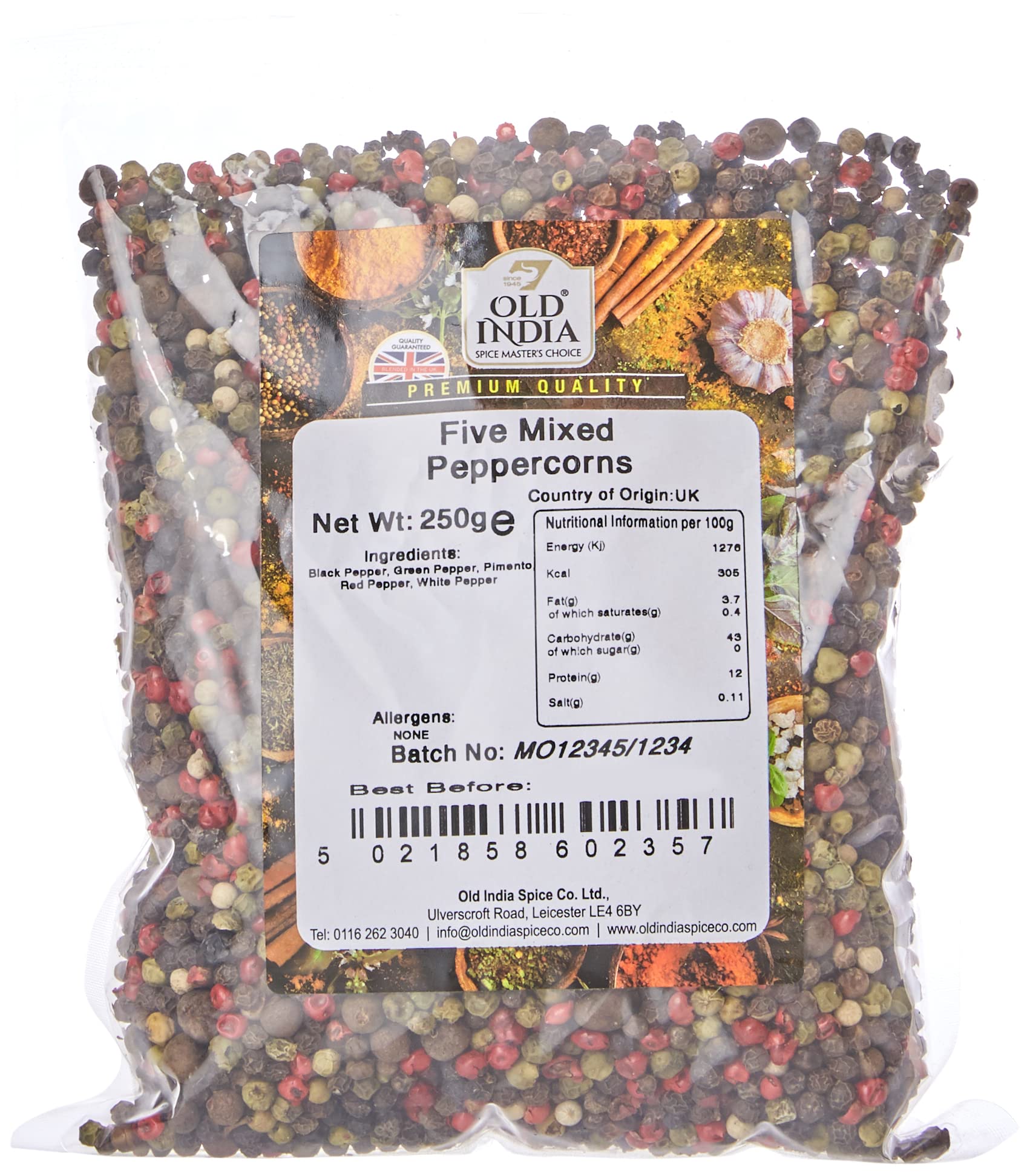 Old India Fünf gemischte Pfefferkörner 250g