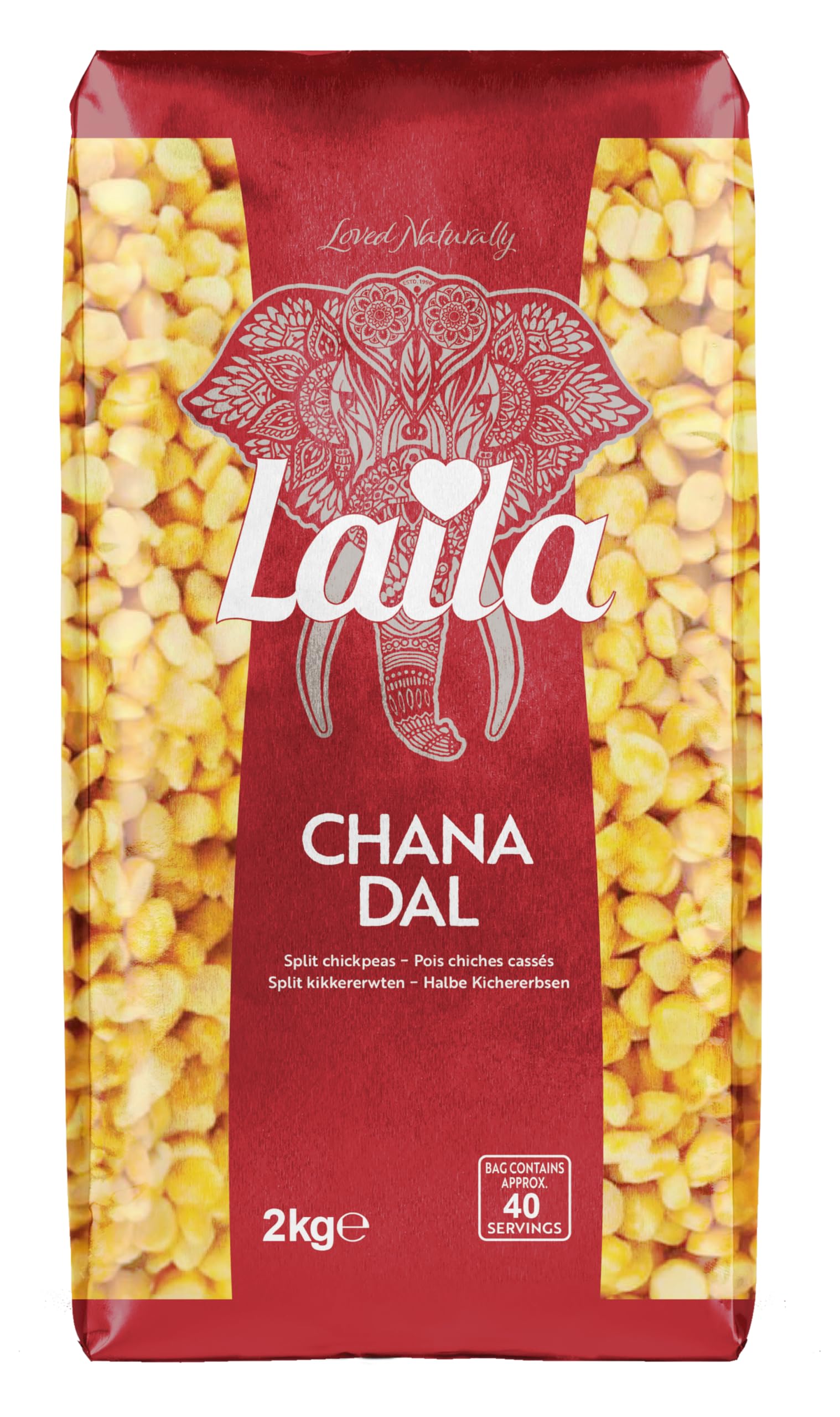 Laila Chana Dal 2 kg – Premium-Kichererbsen für die nahrhafte indische Küche