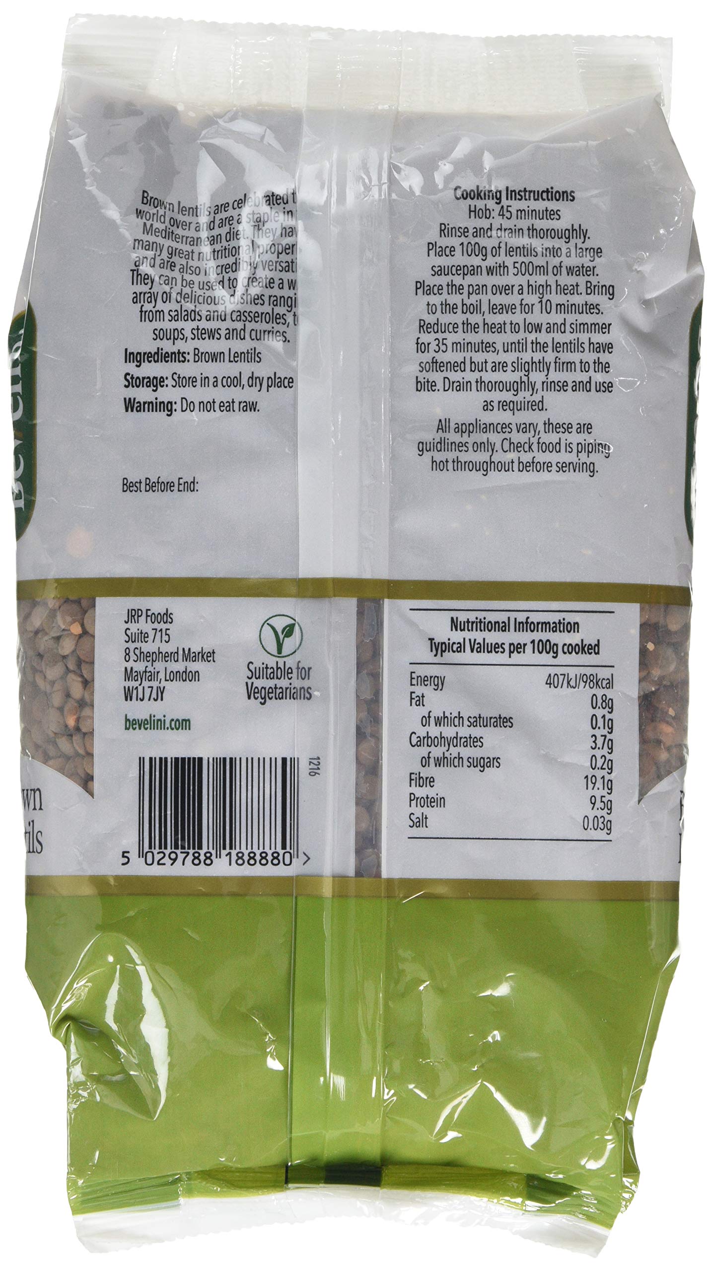 Bevelini - Braune Linsen 500 g