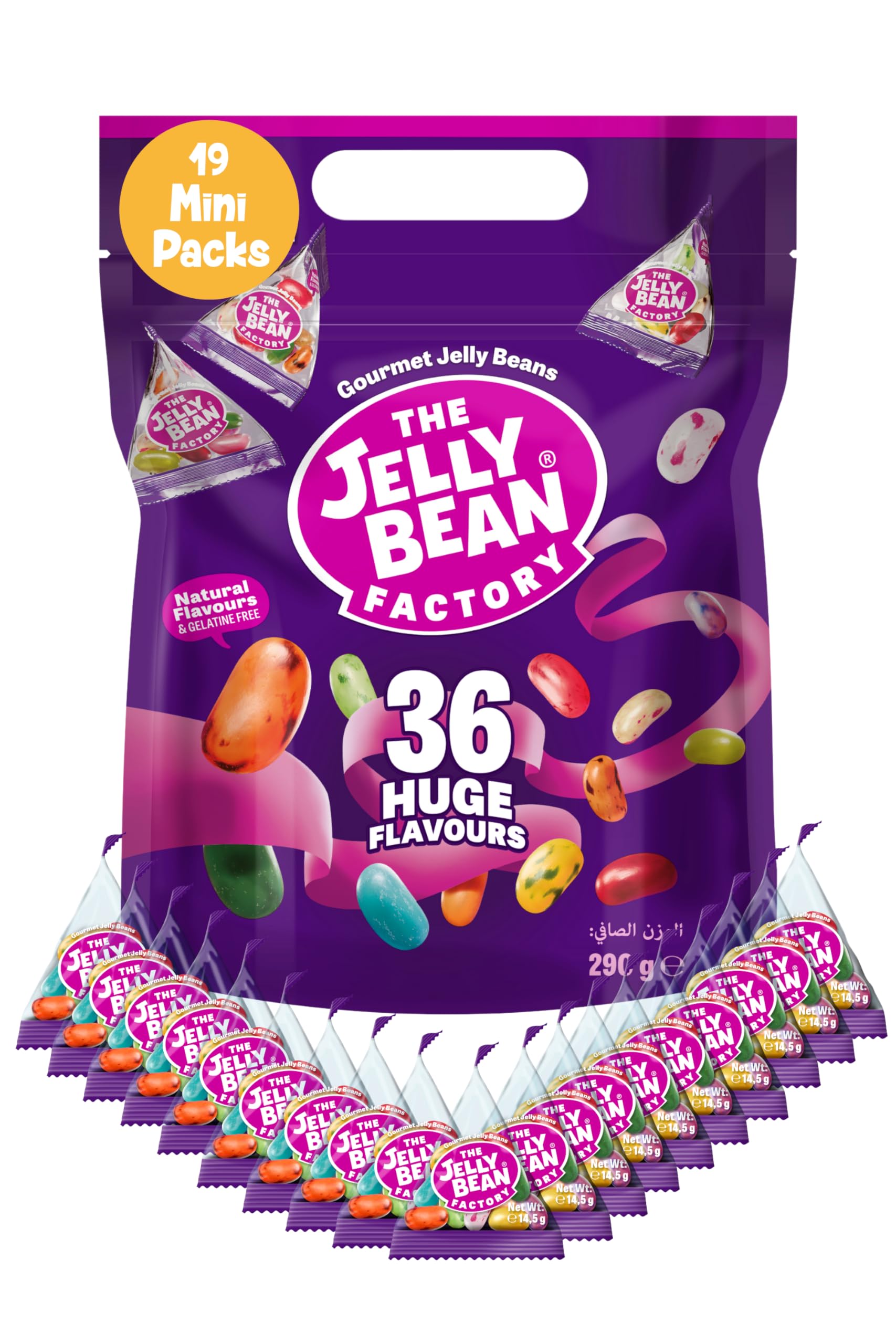 The Jelly Bean Factory Partytüten-Süßigkeiten – 19 Beutel Gourmet-Gummibärchen