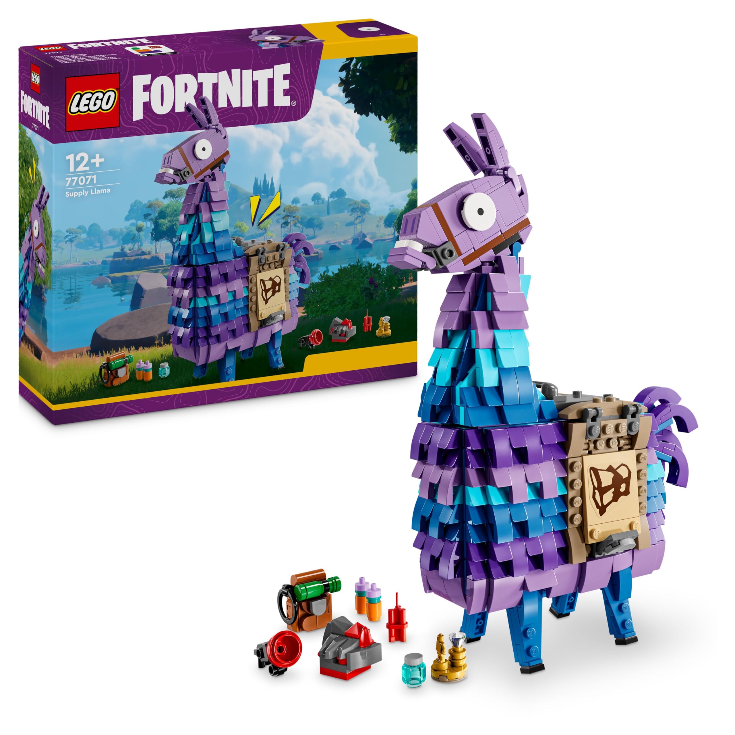 LEGO Fortnite Vorratslama 77071 – Bauset mit beweglichem Kopf & Gaming-Zubehör