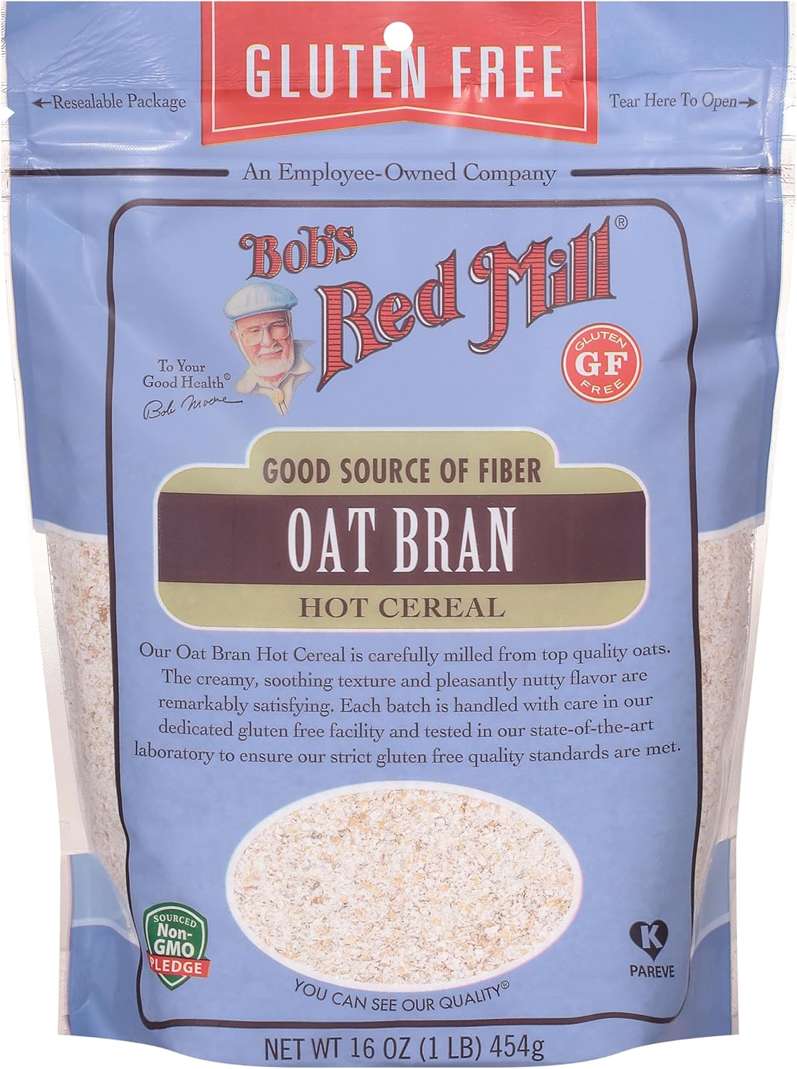 Bob's Red Mill Glutenfreie Haferkleie – Ballaststoffreiches Heißmüsli, 454 g