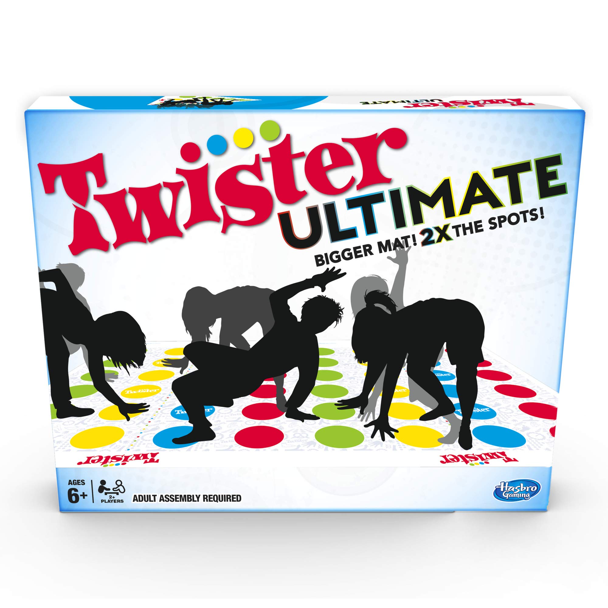 Hasbro Gaming Twister Ultimate – Größere Matte, mehr Punkte, Familienpartyspiel für Kinder ab 6 Jahren