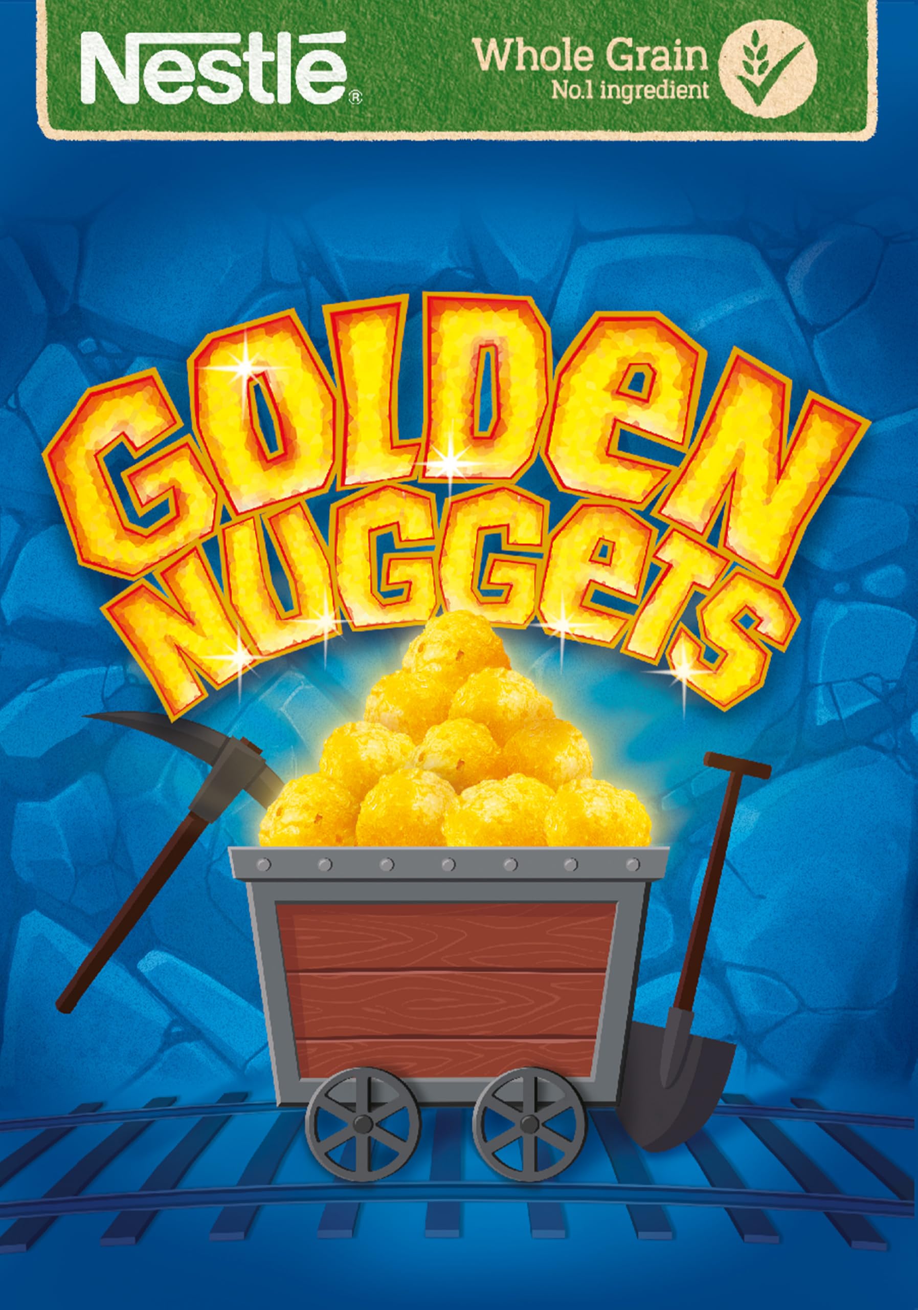 Nestlé Golden Nuggets Cereal, 375 g – Vollkorn-Frühstücksflocken mit Honiggeschmack, Vitaminen und Mineralstoffen