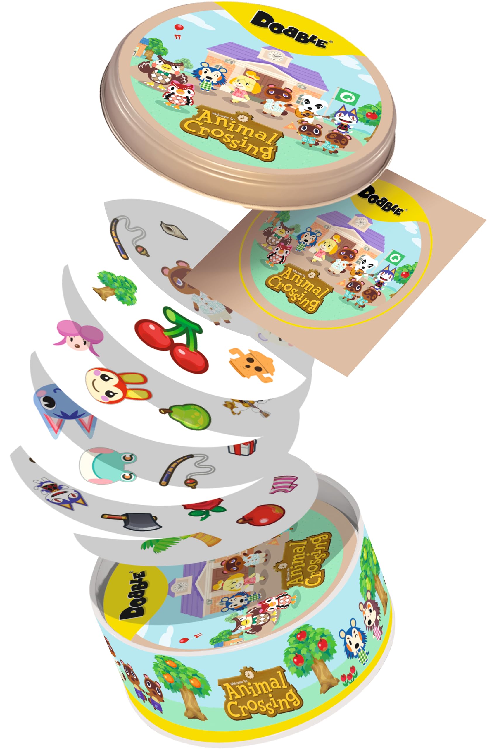 Asmodee Dobble Animal Crossing Familienkartenspiel für 2–8 Spieler, ab 4 Jahren