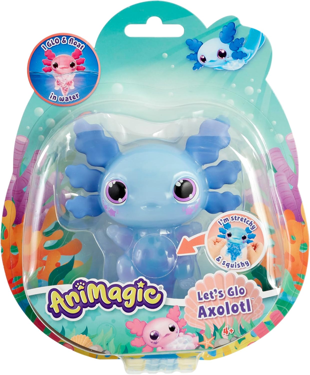 Let's Glo Axolotl – Interaktives elektronisches Haustierspielzeug mit blauem Licht