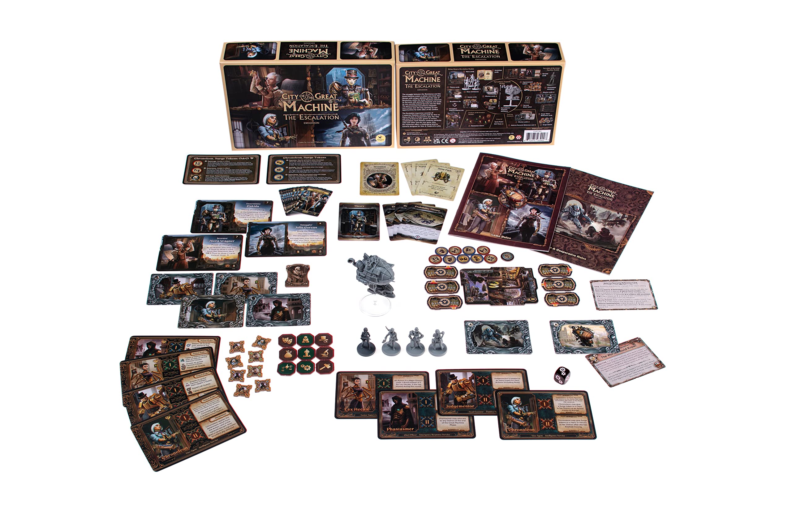 City of The Great Machine: Die Eskalation-Brettspielerweiterung – 1–4 Spieler