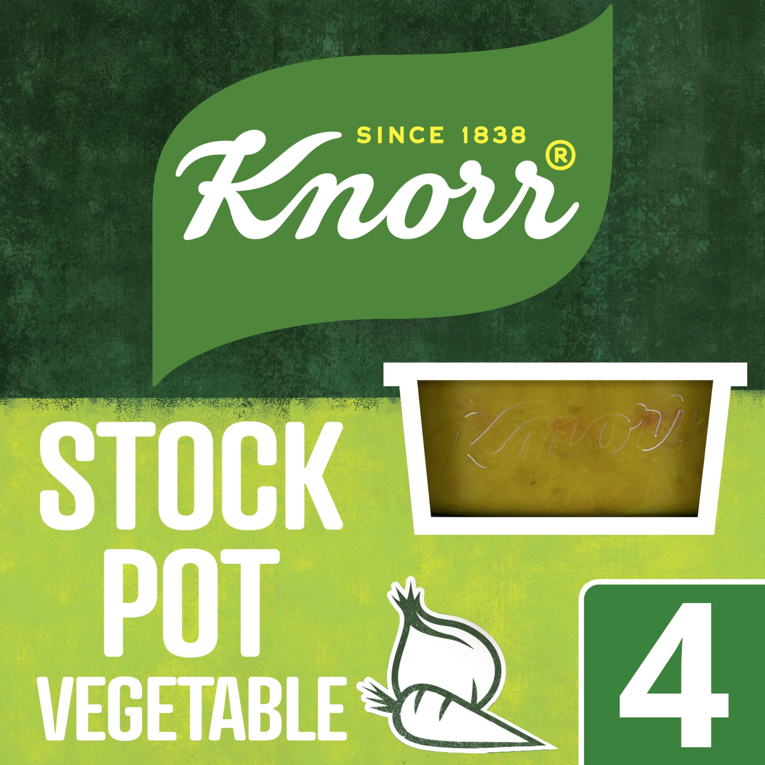 Knorr Gemüsebrühe Topf Glutenfrei - 4 x 28g Becher für vollen Gemüsegeschmack