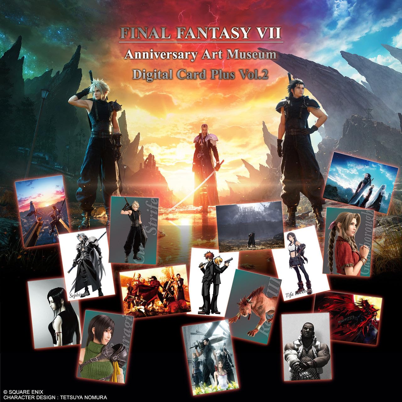 Square Enix Final Fantasy VII Anniversary Art Museum Digital Card Plus Vol. 2 Sammelkartendisplay