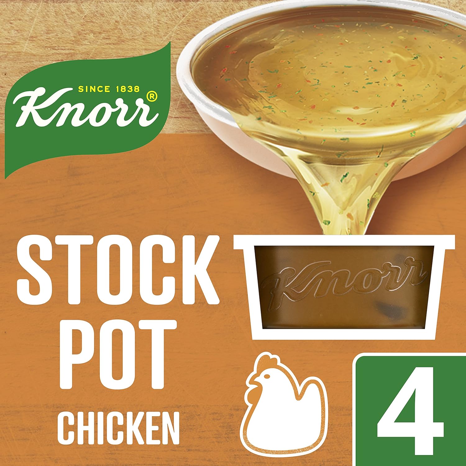 Knorr Hühnerbrühe in Töpfen, glutenfrei – Reichhaltiger Hühnergeschmack für Suppen, Saucen und Eintöpfe