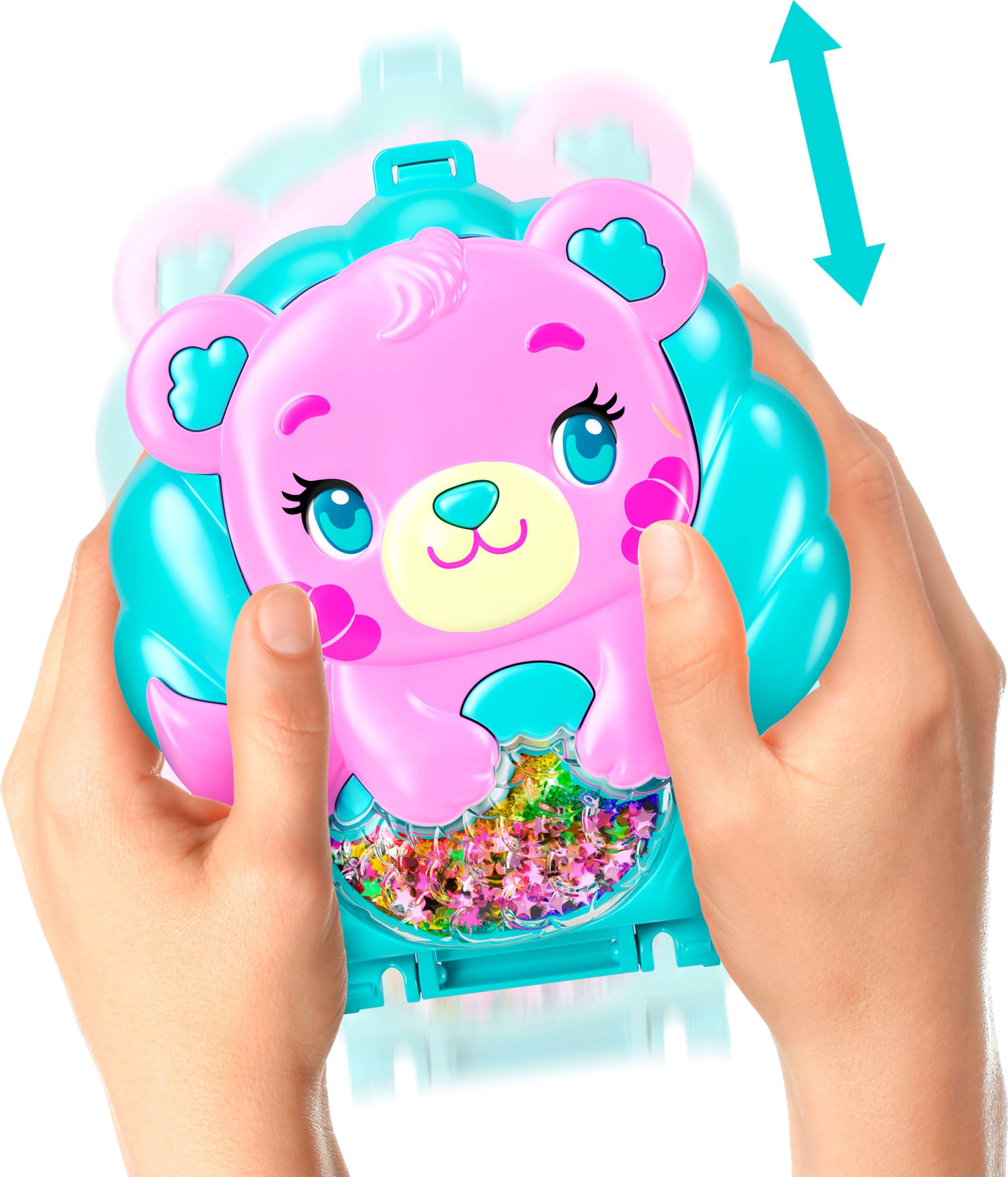 Polly Pocket Glitter Island Kompaktes Spielset – Meerjungfrauen-Abenteuer mit 11 Zubehörteilen