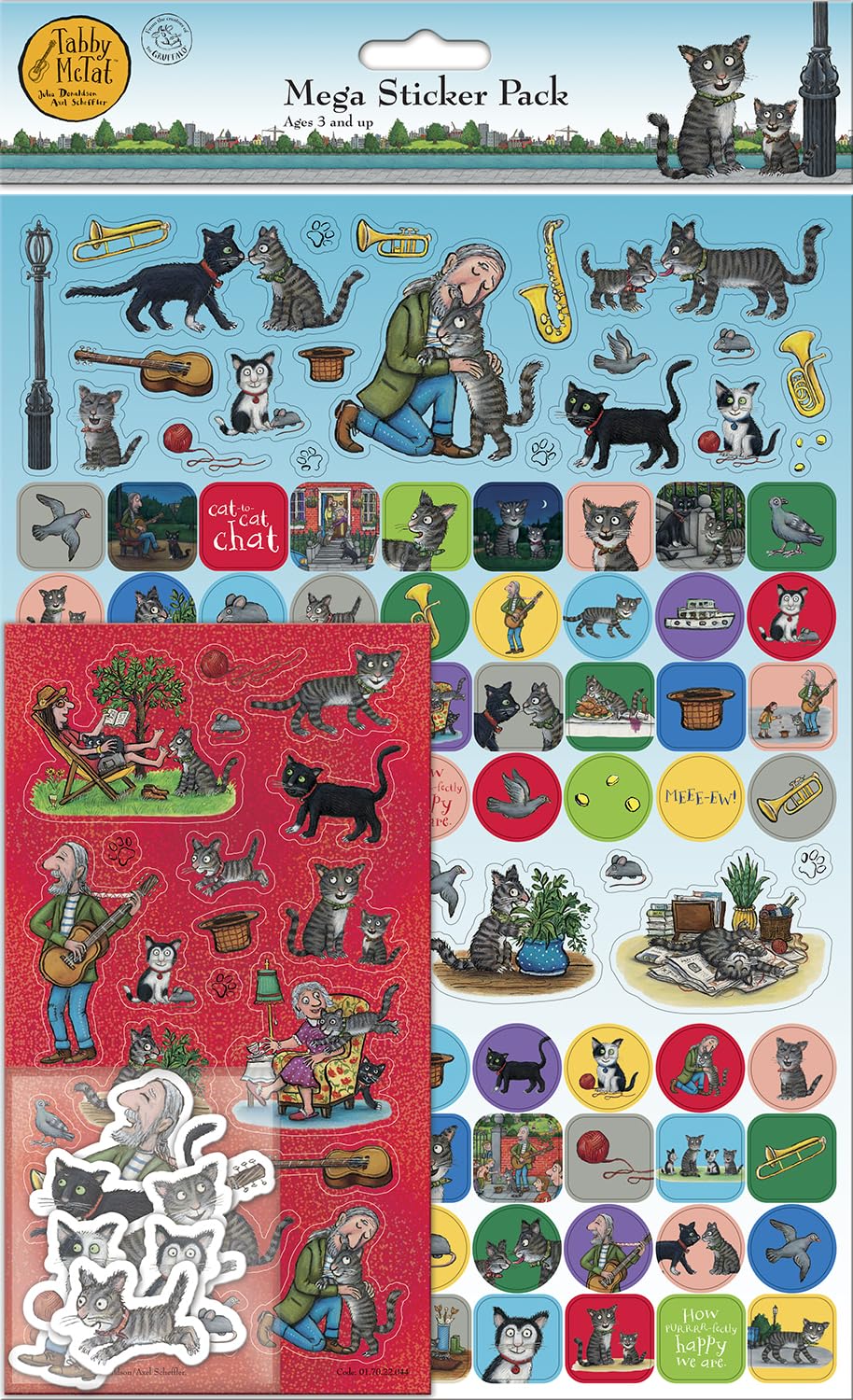 Paper Projects - Tabby McTat Mega Sticker Pack with 130 Reusable Stickers