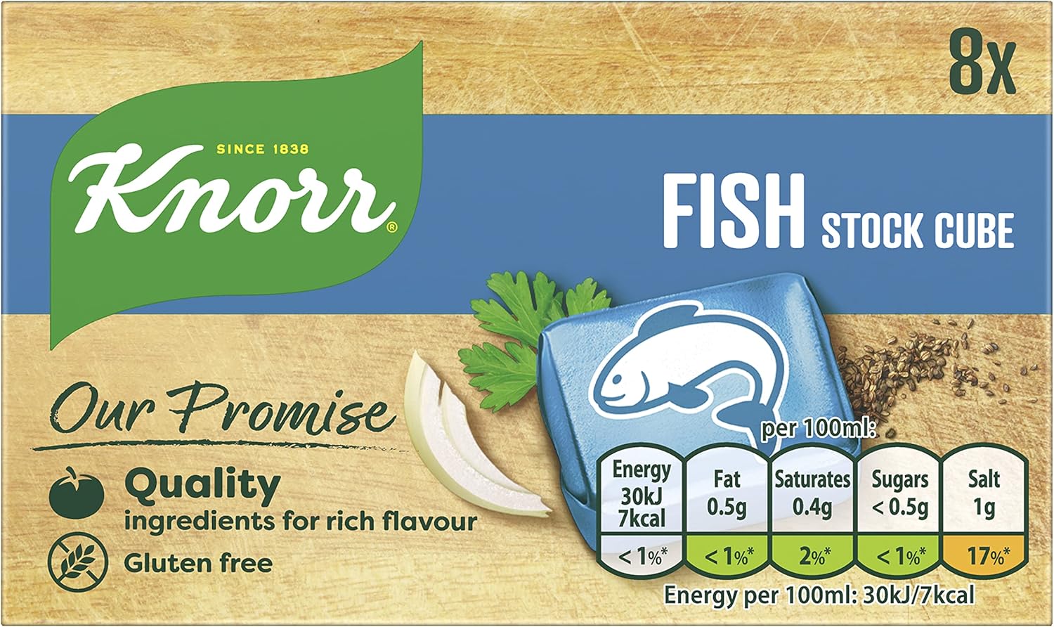 Knorr Fischbrühwürfel glutenfrei – authentischer Fischgeschmack für Suppen, Saucen & Paella