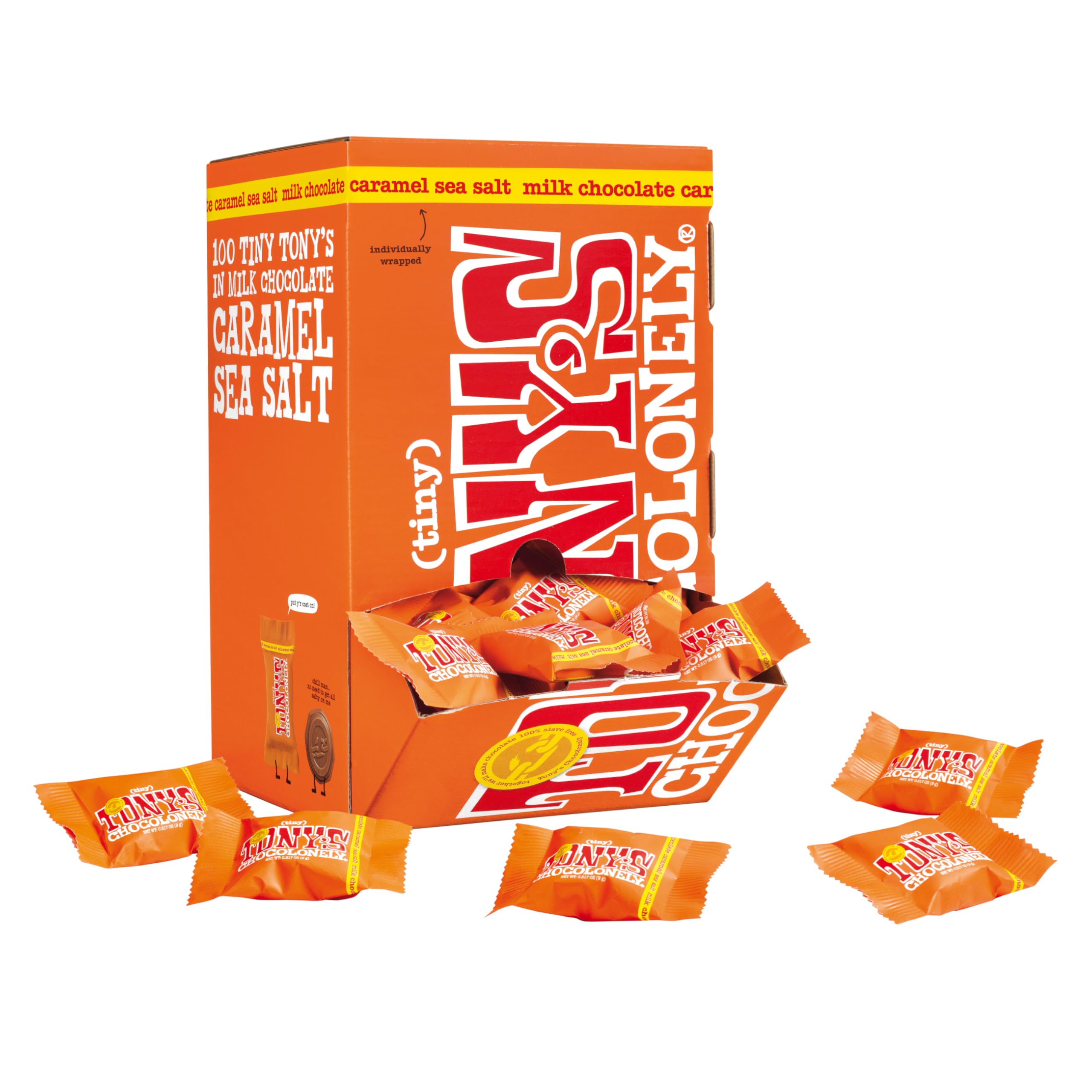 Tony's Chocolonely Tiny Tony's Milchkaramell-Meersalz-Geschenkbox – 900 g Mini