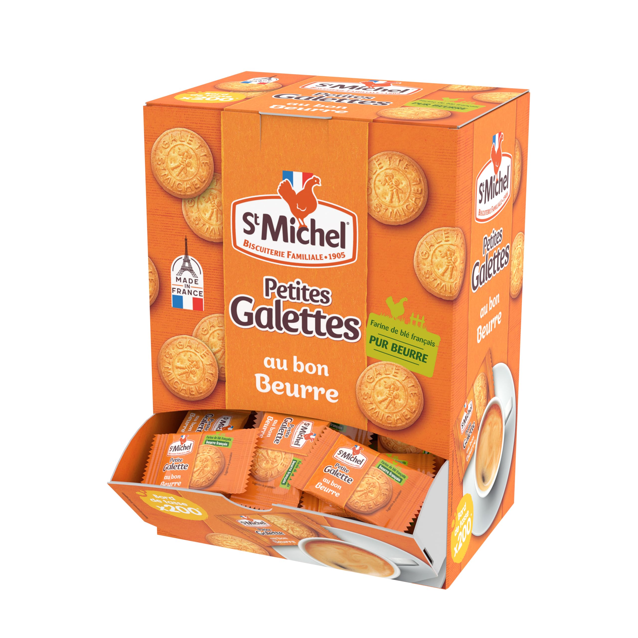St. Michel – Kleine französische Galettes aus reiner Butter – Kaffeebeilage, einzeln verpackt