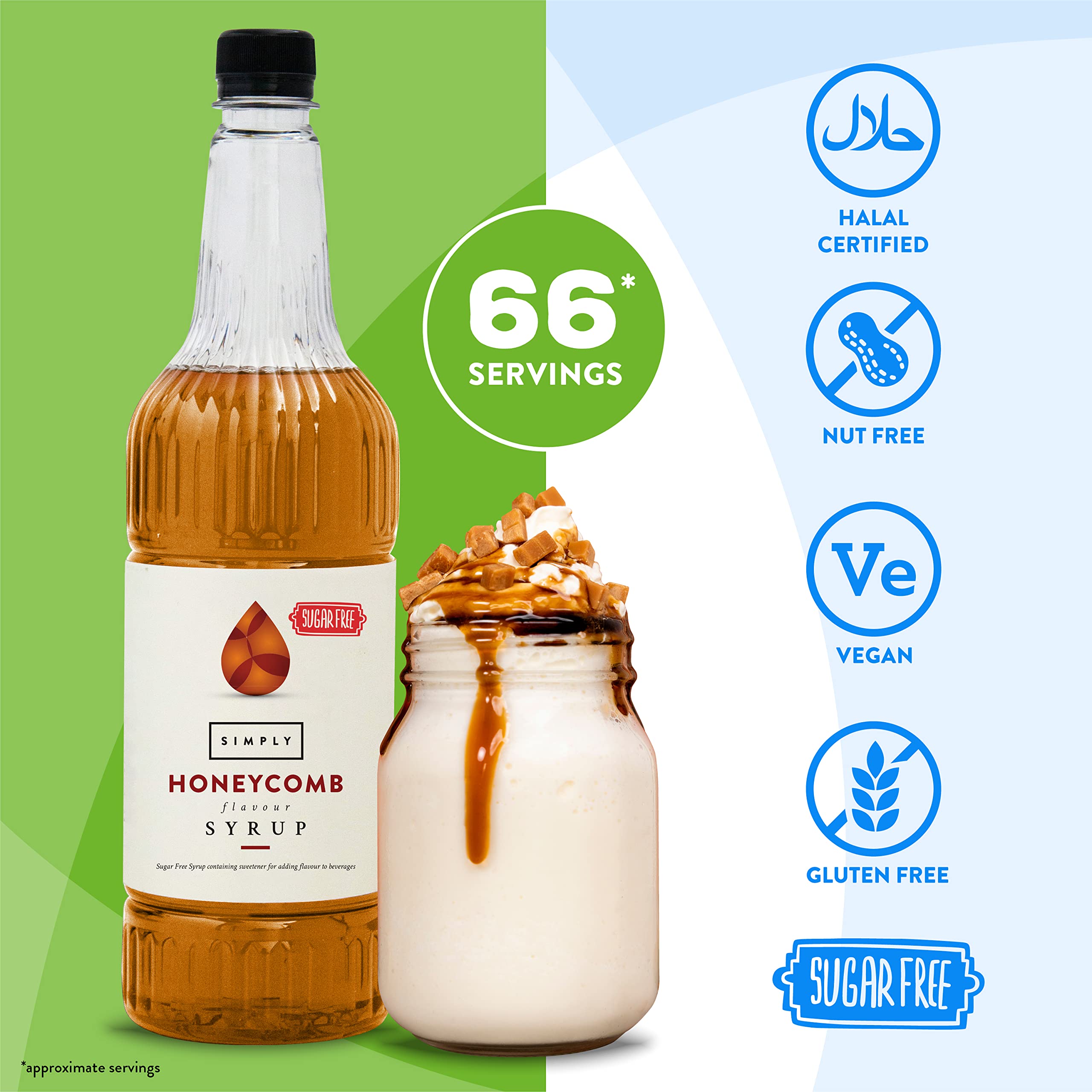 Einfach zuckerfreier Honigwabensirup – kalorienarmer, veganer und nussfreier aromatisierter Sirup