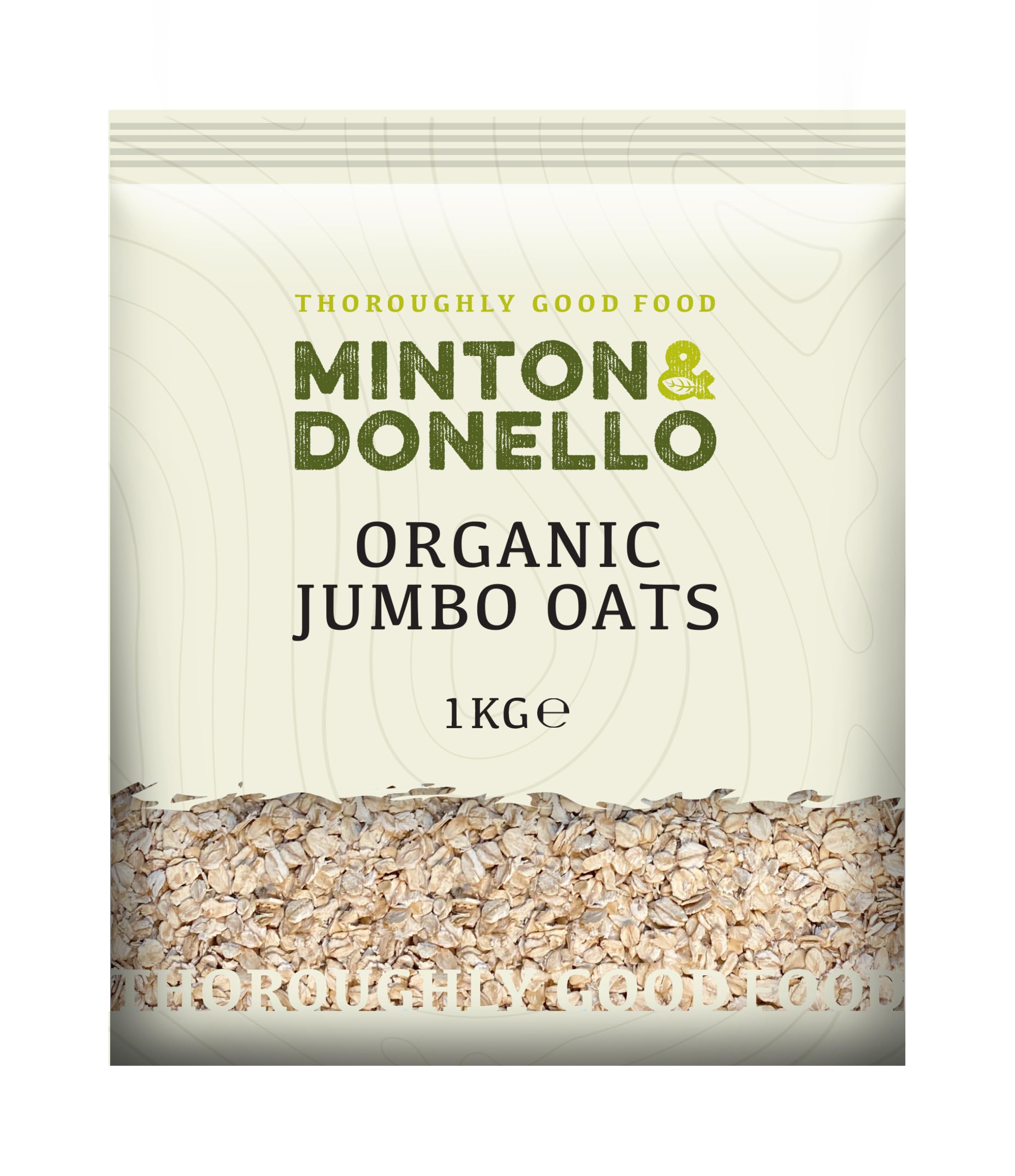 Mintons Good Food Bio-Jumbo-Haferflocken 1 kg – Heimkompostierbare Verpackung