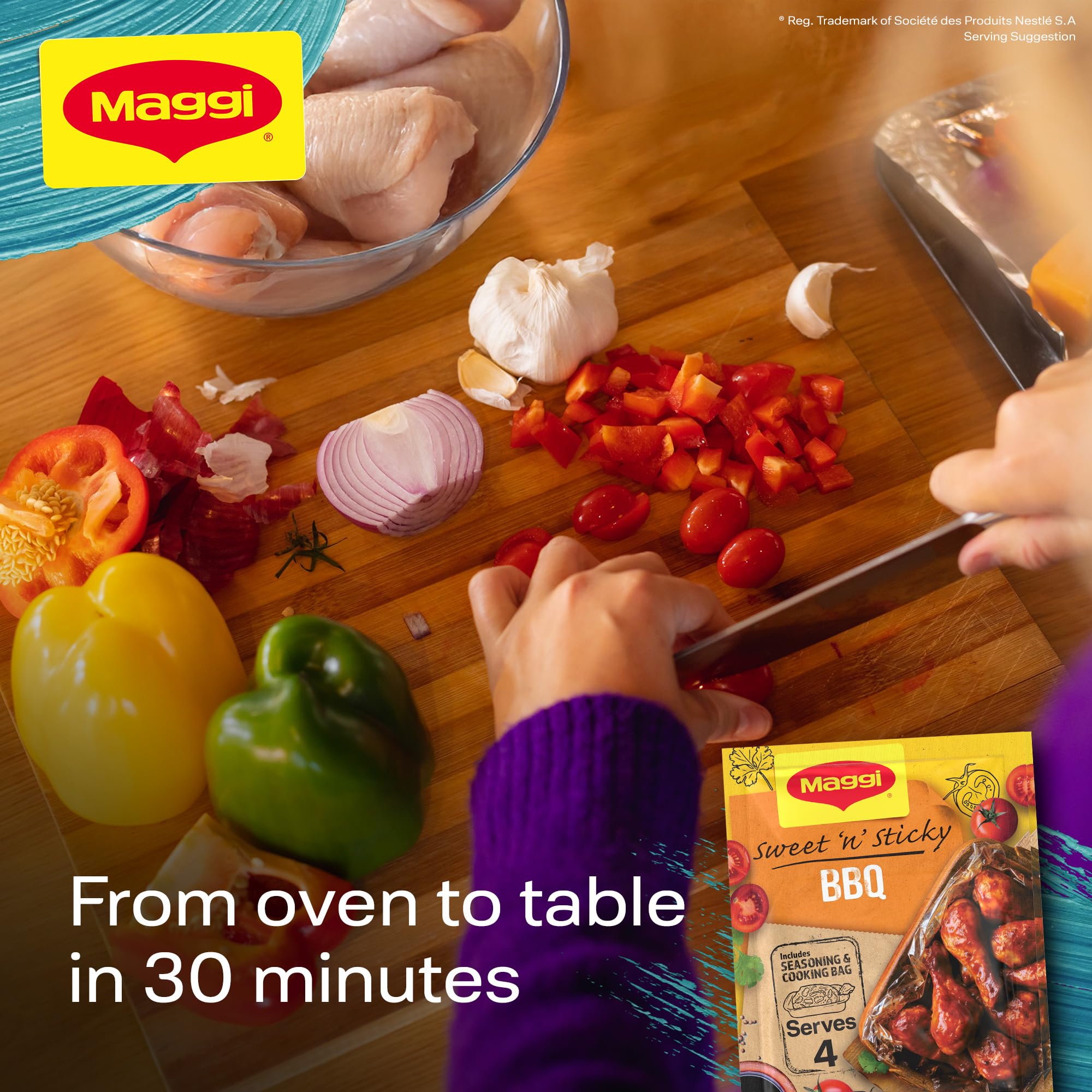 MAGGI So Juicy BBQ Chicken Rezeptmischung (41-g-Beutel)