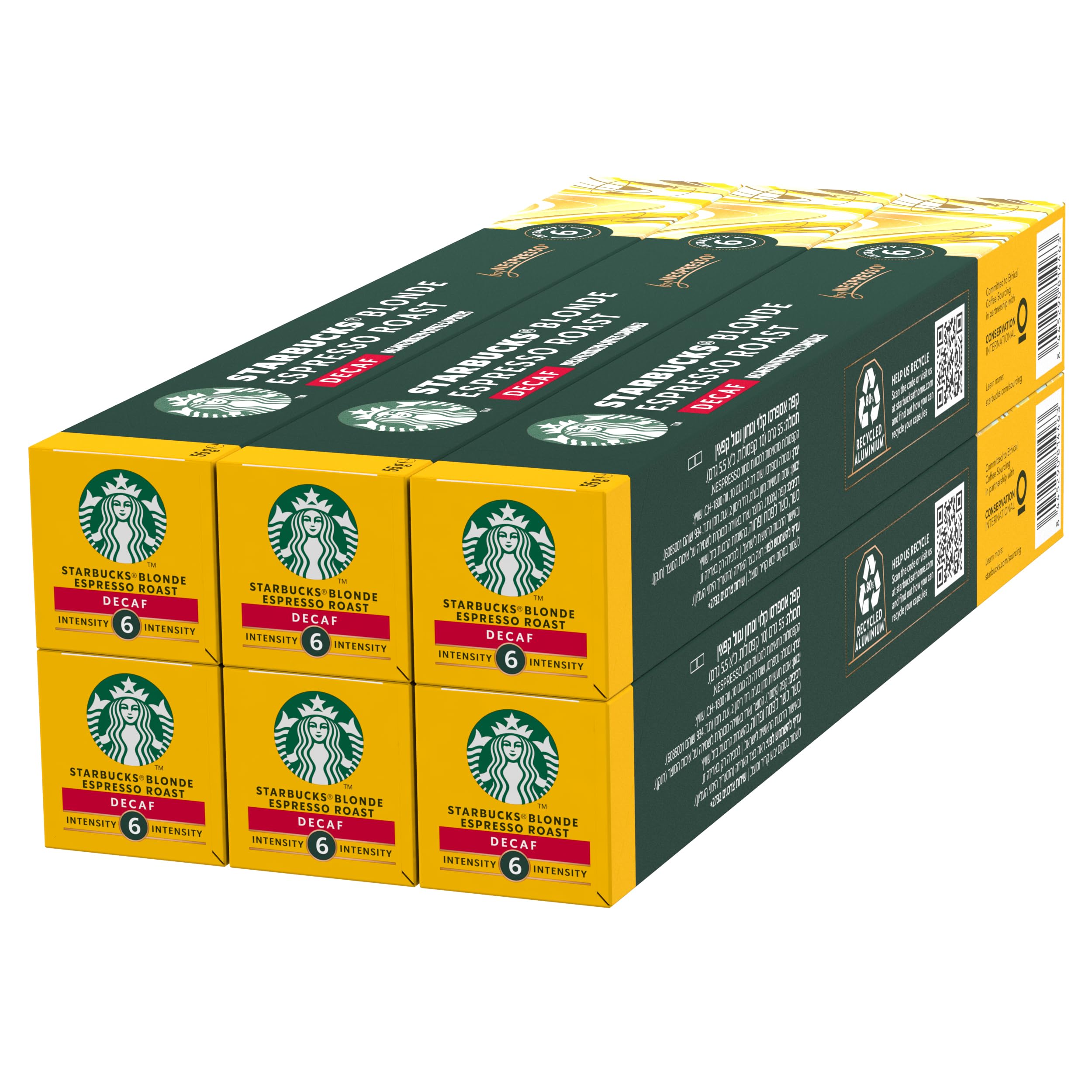 STARBUCKS – Decaf Blonde Espresso Roast von Nespresso, Blonde Roast Kaffeekapseln