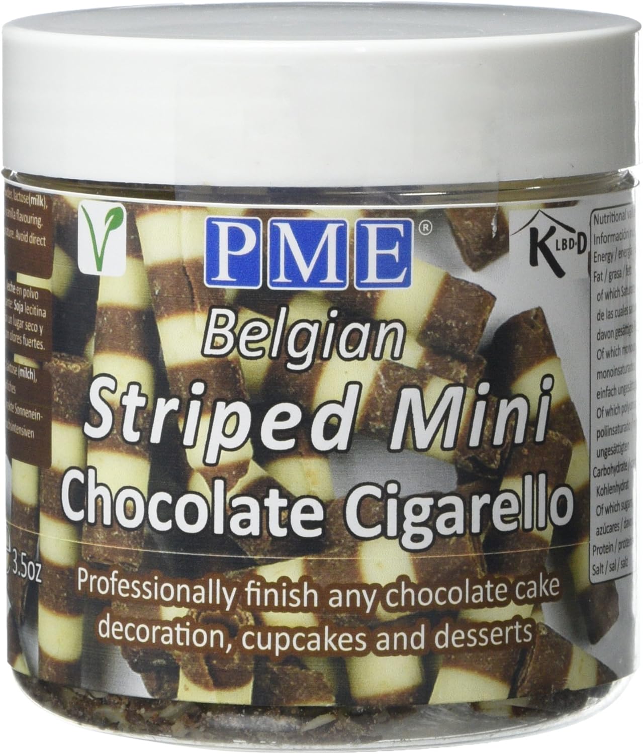 PME - Belgische Schokoladenstreifen-Zigarellos 100 g