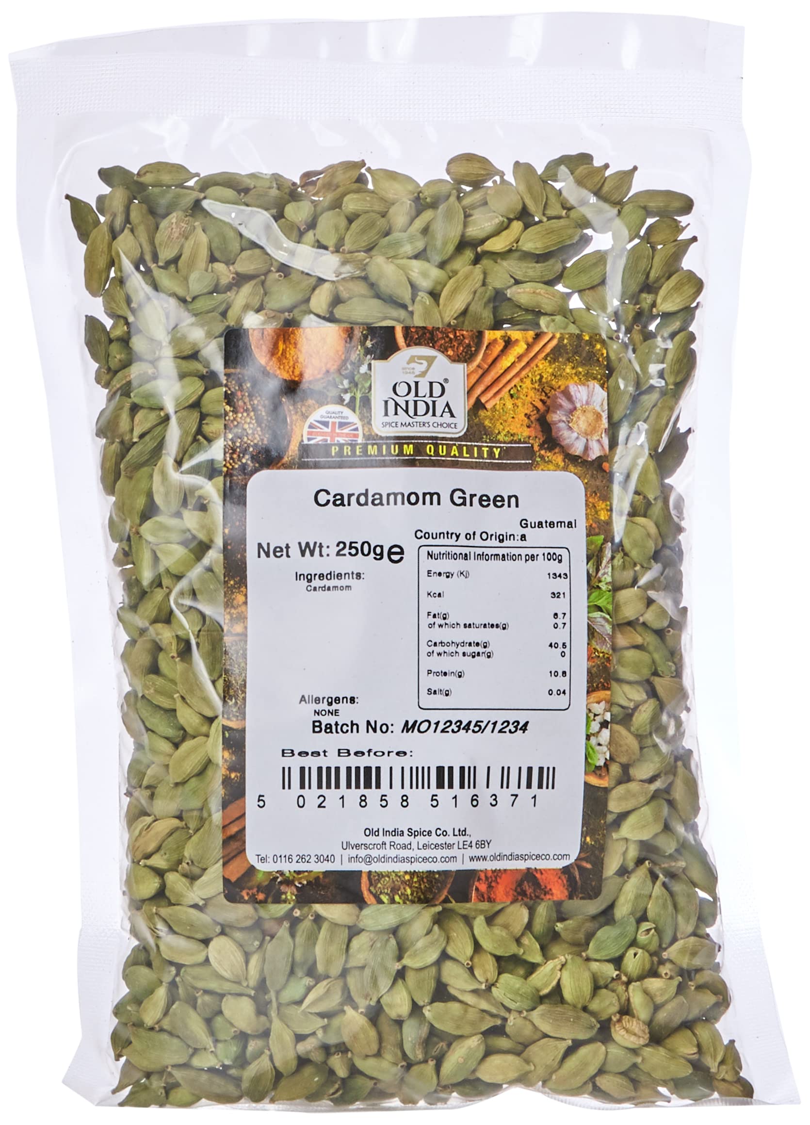 Old India Grüner Kardamom 250 g