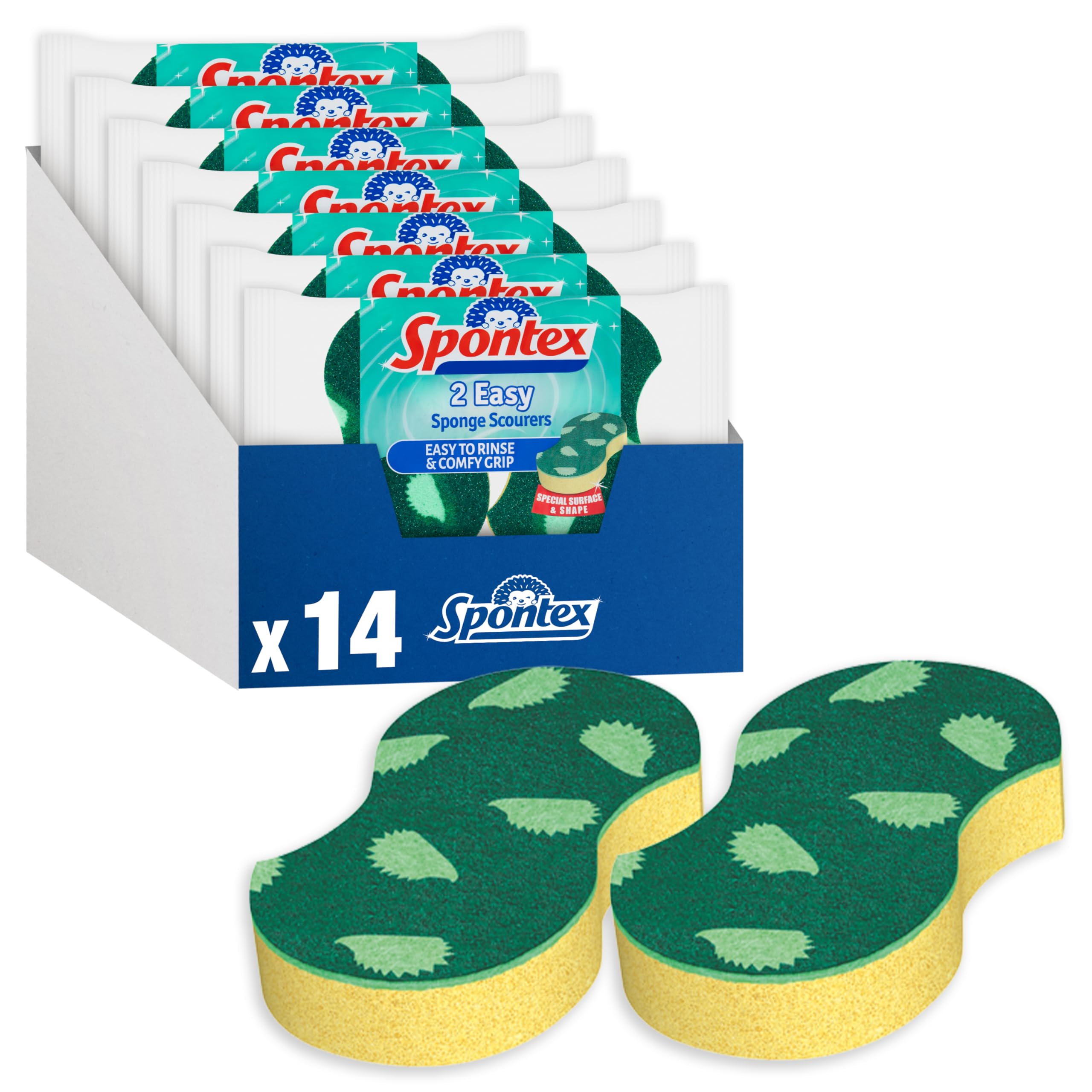 Spontex Easy Sponge Scourers – Reinigungswerkzeuge mit Zitronenduft und griffiger Form
