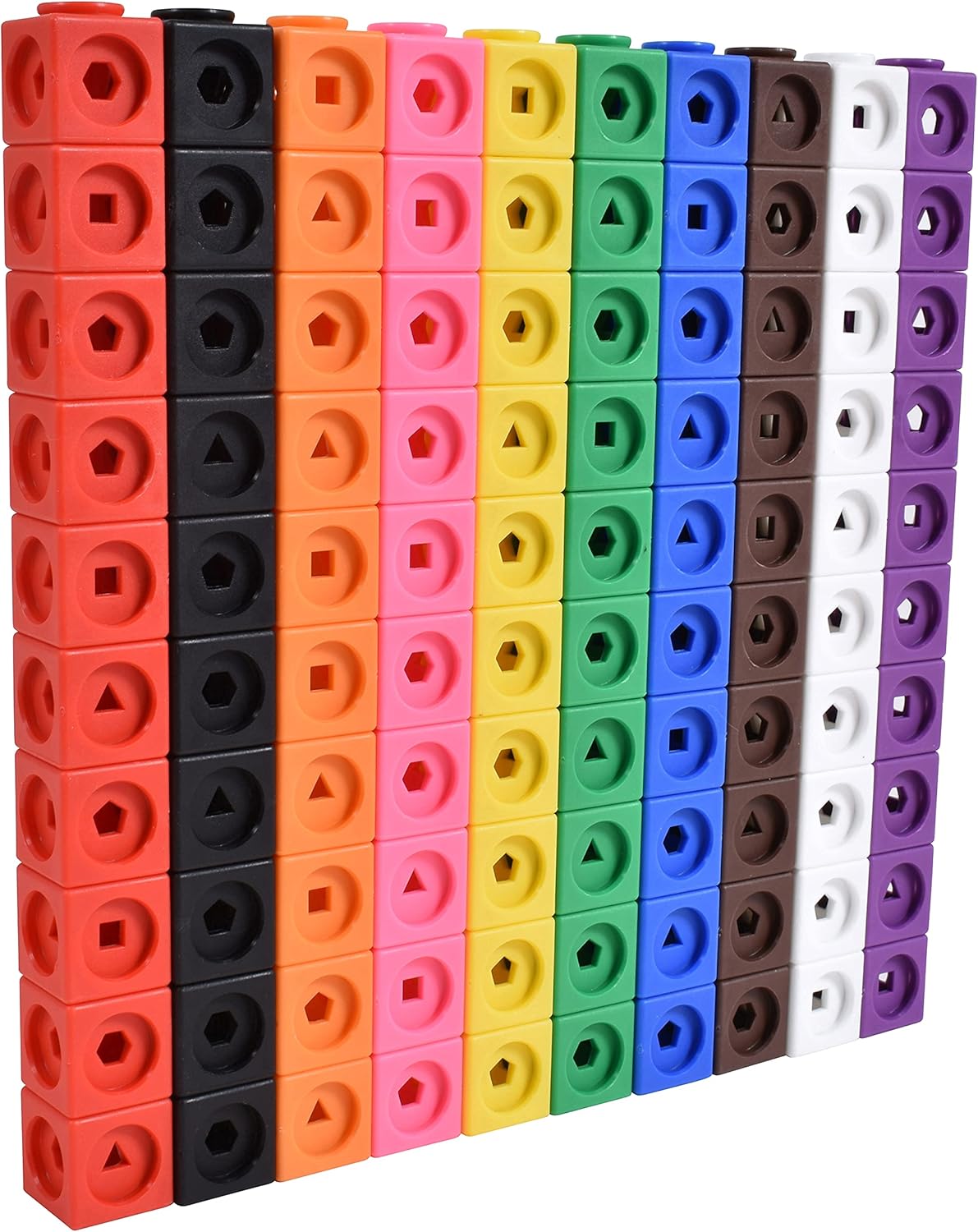 EDX Education Math Cubes – 100-teiliges Verbindungswürfel-Set für frühes Lernen