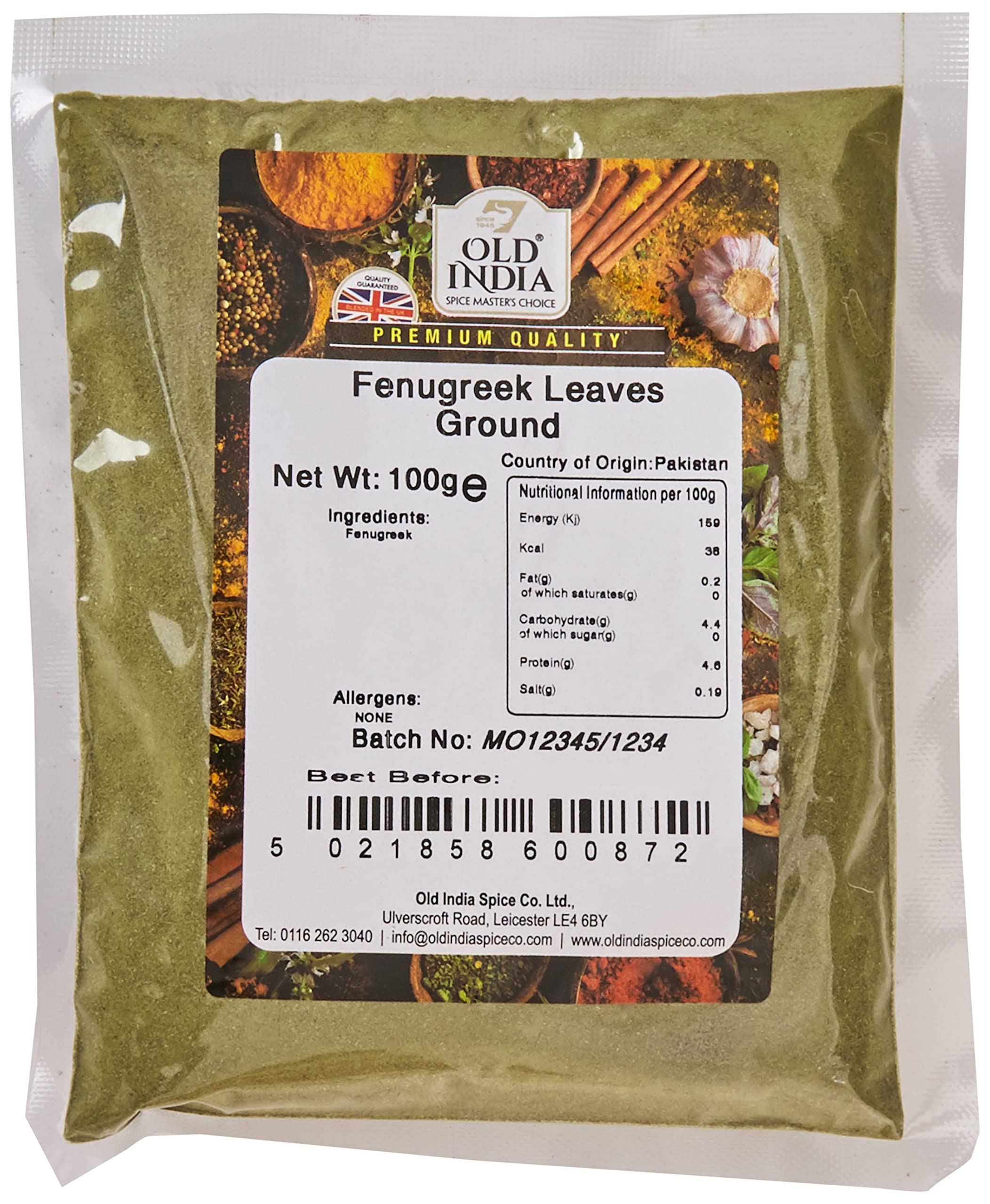 Old India Bockshornkleeblätter gemahlen 100g