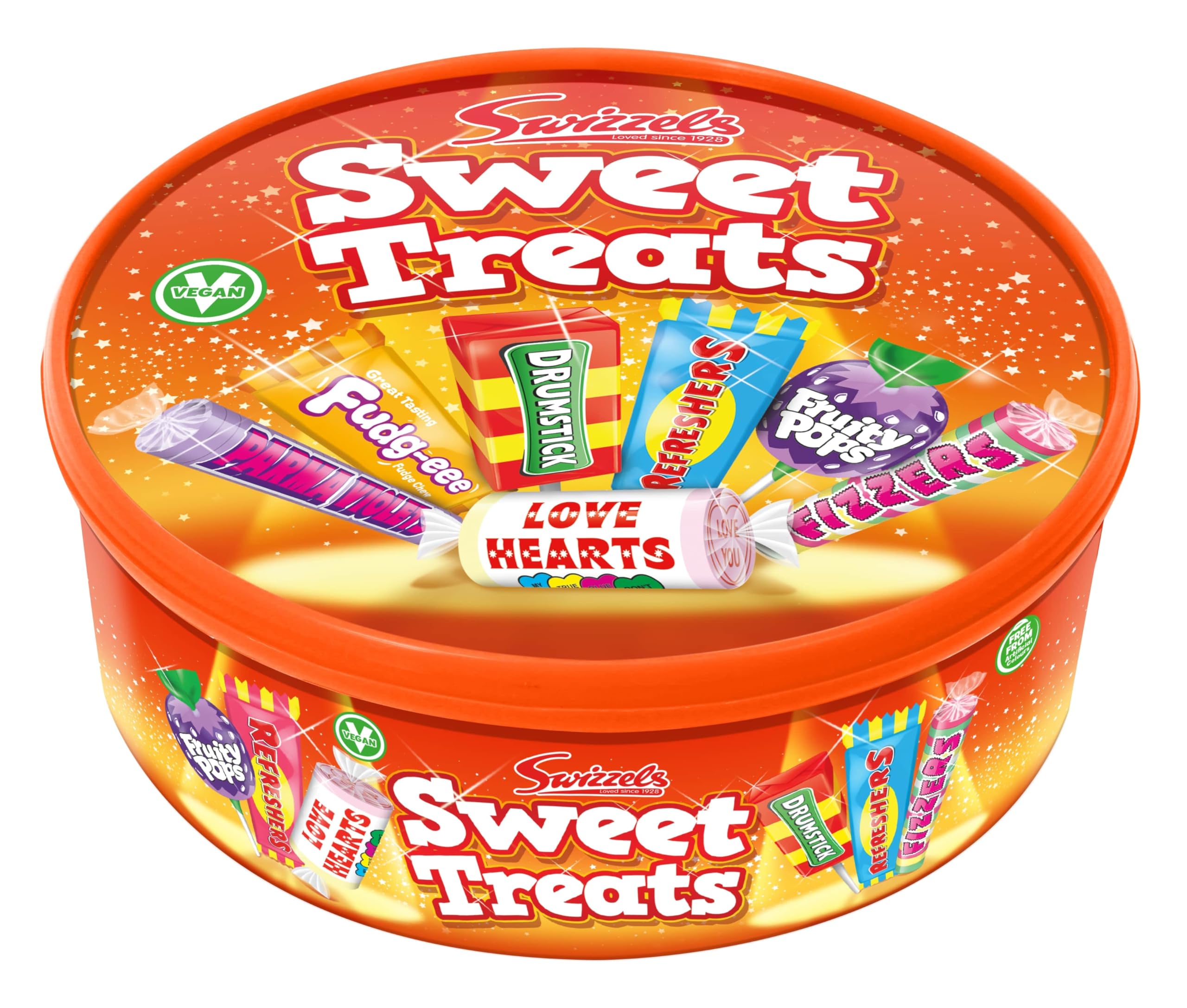Swizzels Sweet Treats Dose 600 g – Verschiedene zähe und sprudelnde Süßigkeiten
