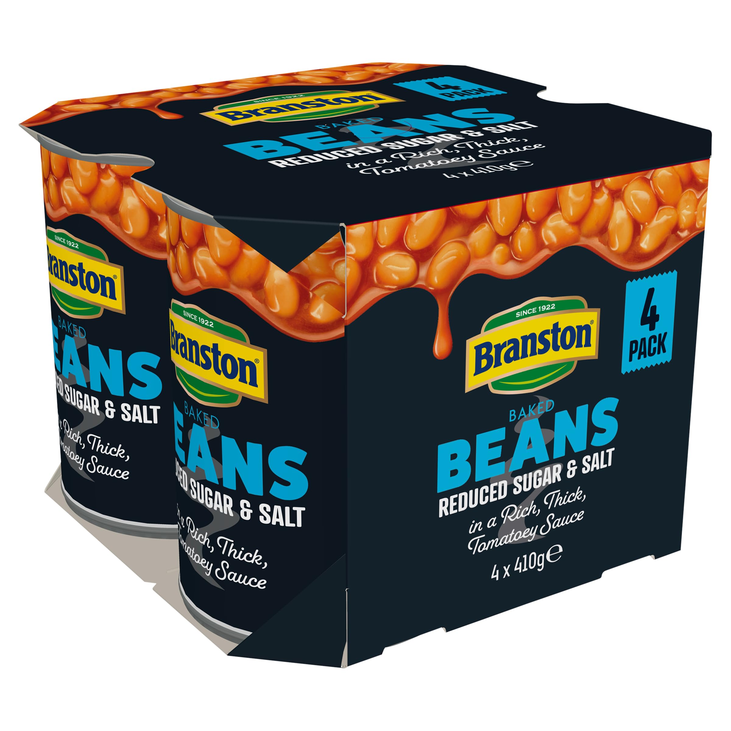 Branston Baked Beans mit reduziertem Zucker- und Salzgehalt – ballaststoffreich, proteinreich, glutenfrei
