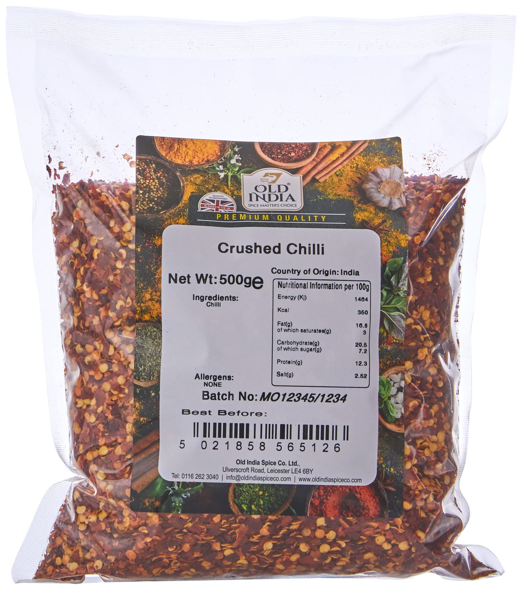 Old India Geschrotete Chilis 500 g
