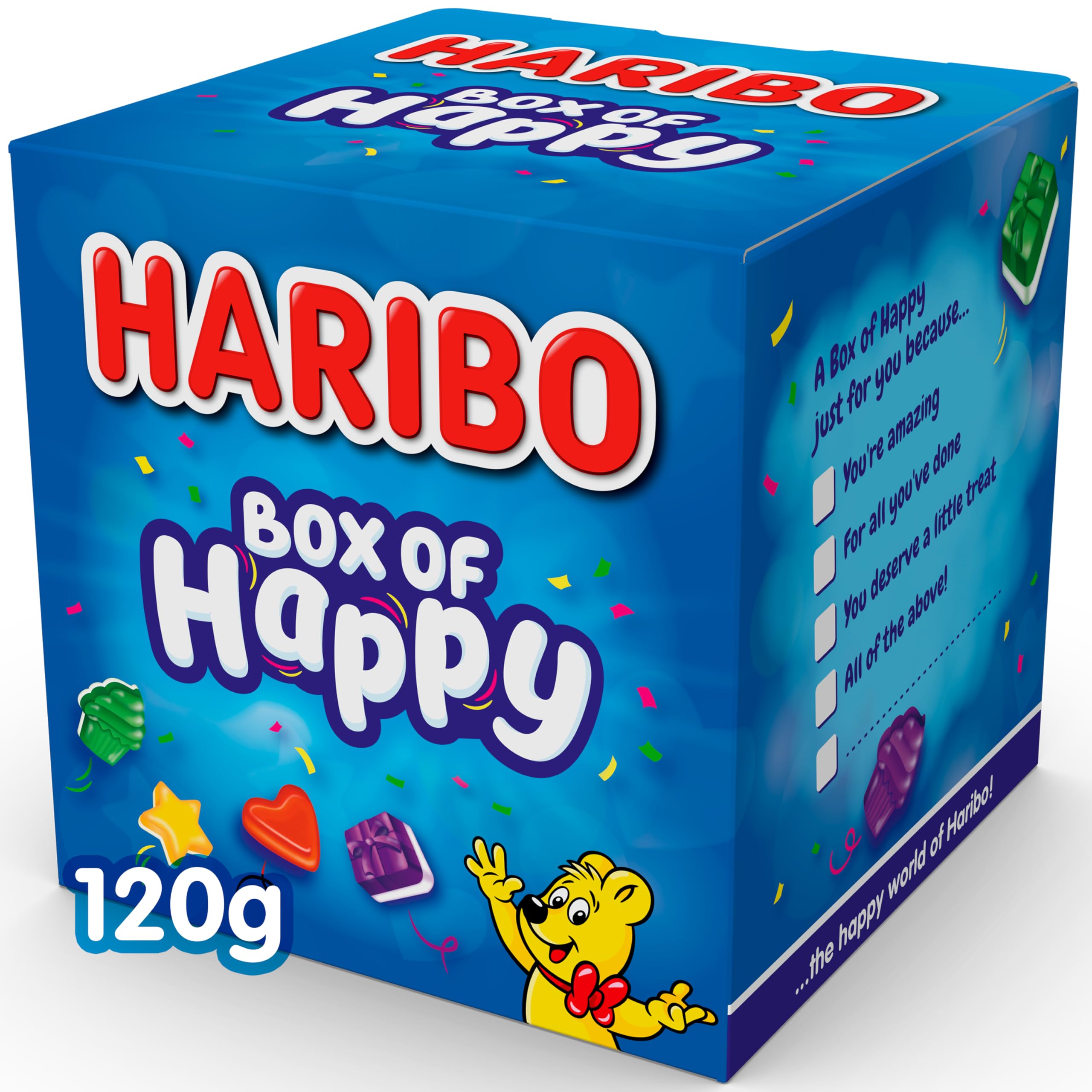 HARIBO Happy Sweets Sharing Geschenkbox - Fruchtgummis, 120g