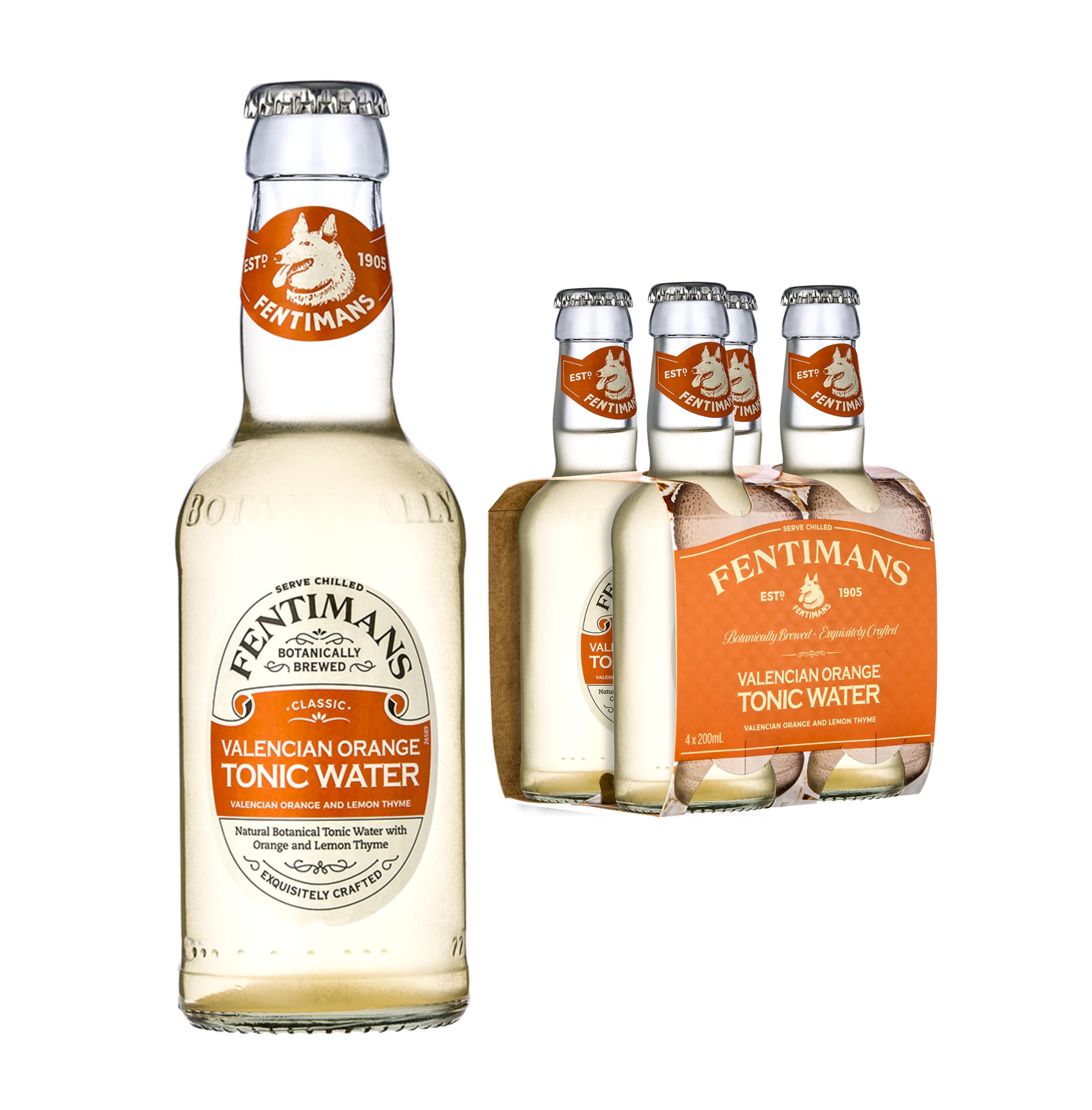 Fentimans Valencian Orange Tonic Water – Botanisch gebrauter Mixer mit Zitronengras und Chinin – 1,68 kg